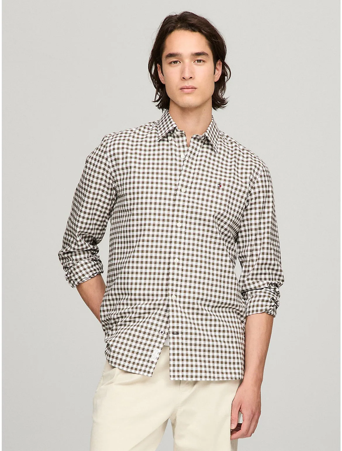 Tommy Hilfiger Men's Gingham Regular Fit Oxford Shirt