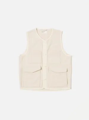 Universal Works 4 Pocket Gilet in Ecru Marl Mowbray