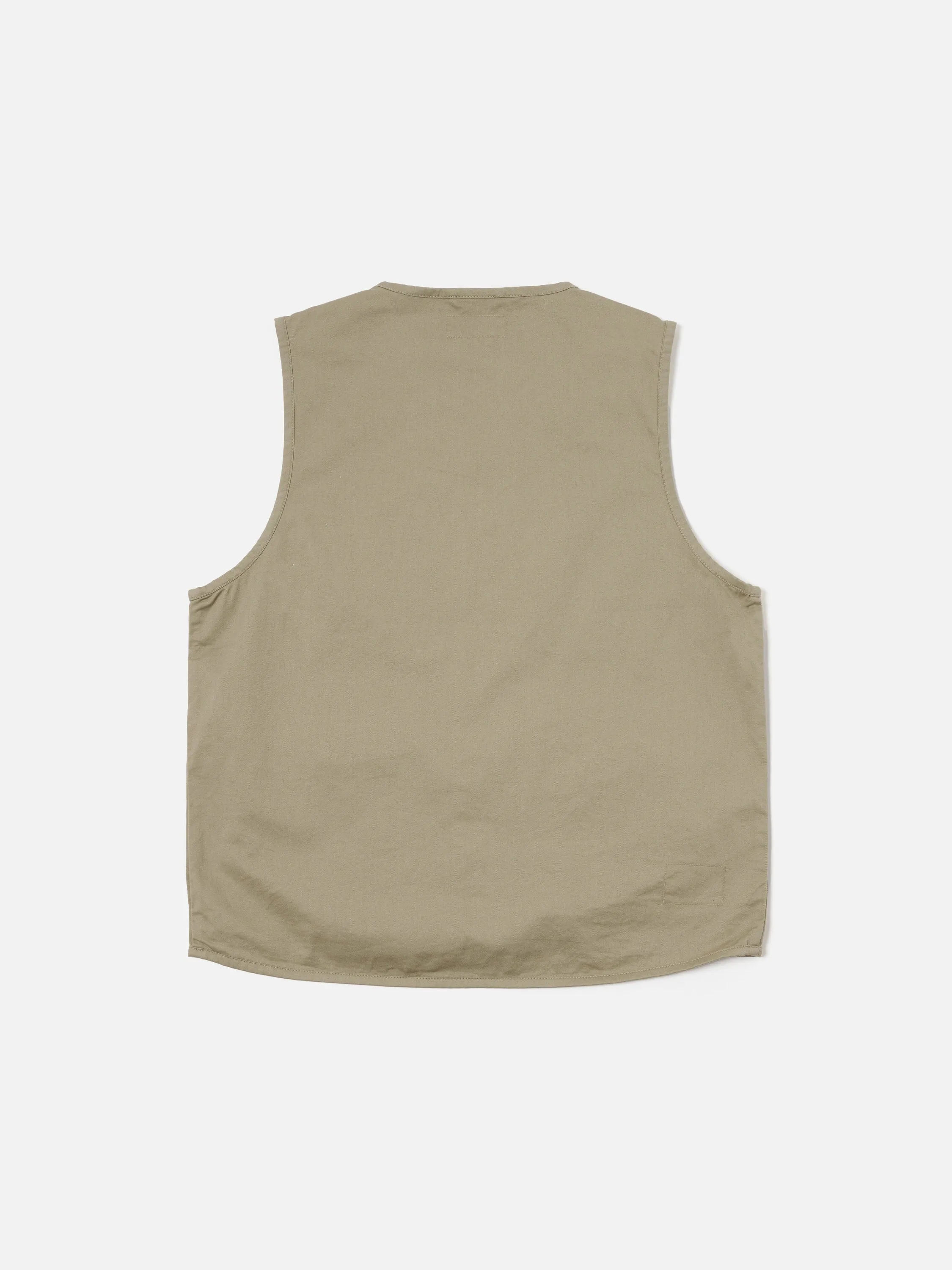 Universal Works 4 Pocket Gilet in Stone Twill