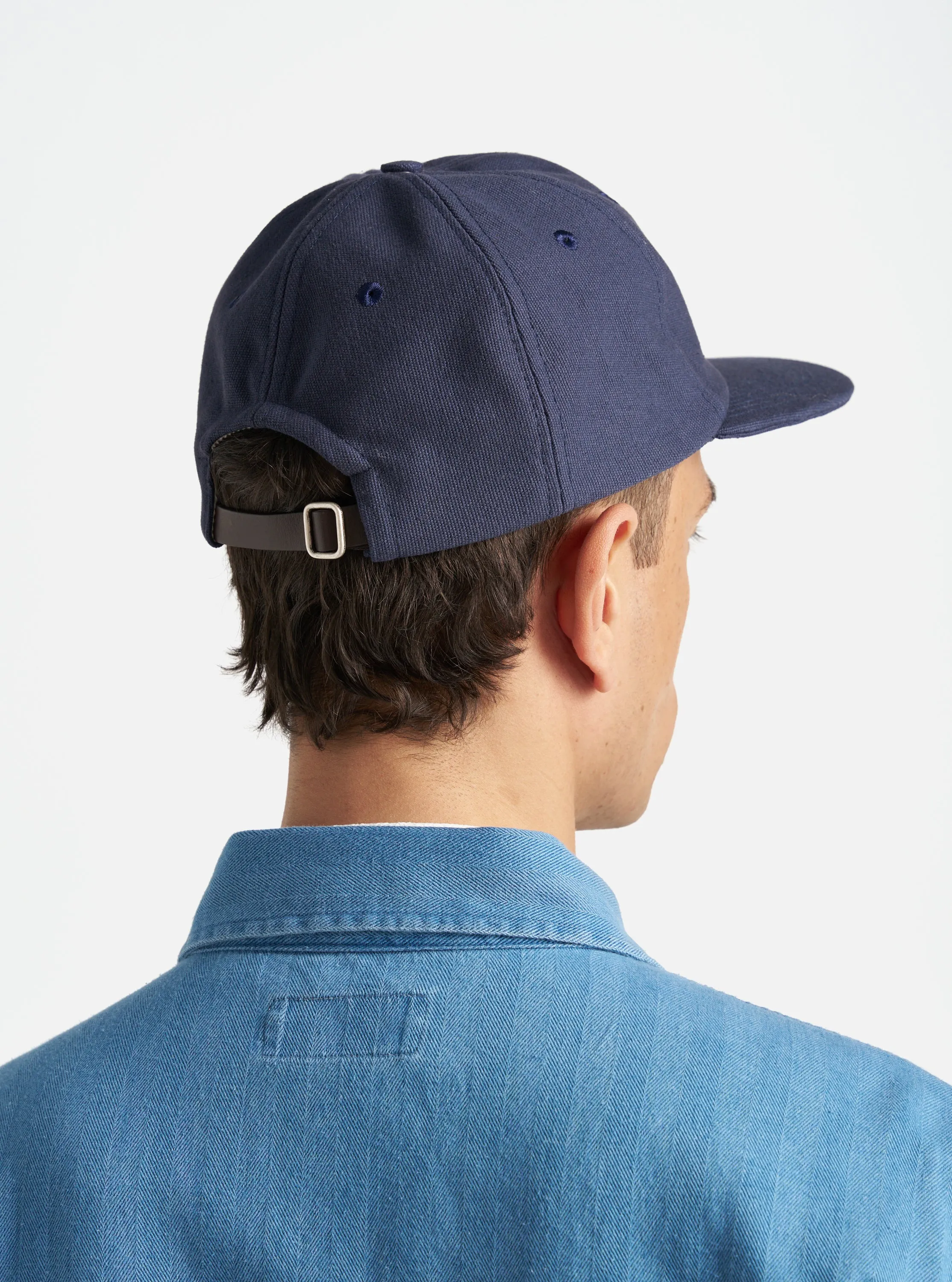 Universal Works Baseball Hat in Navy Canvas