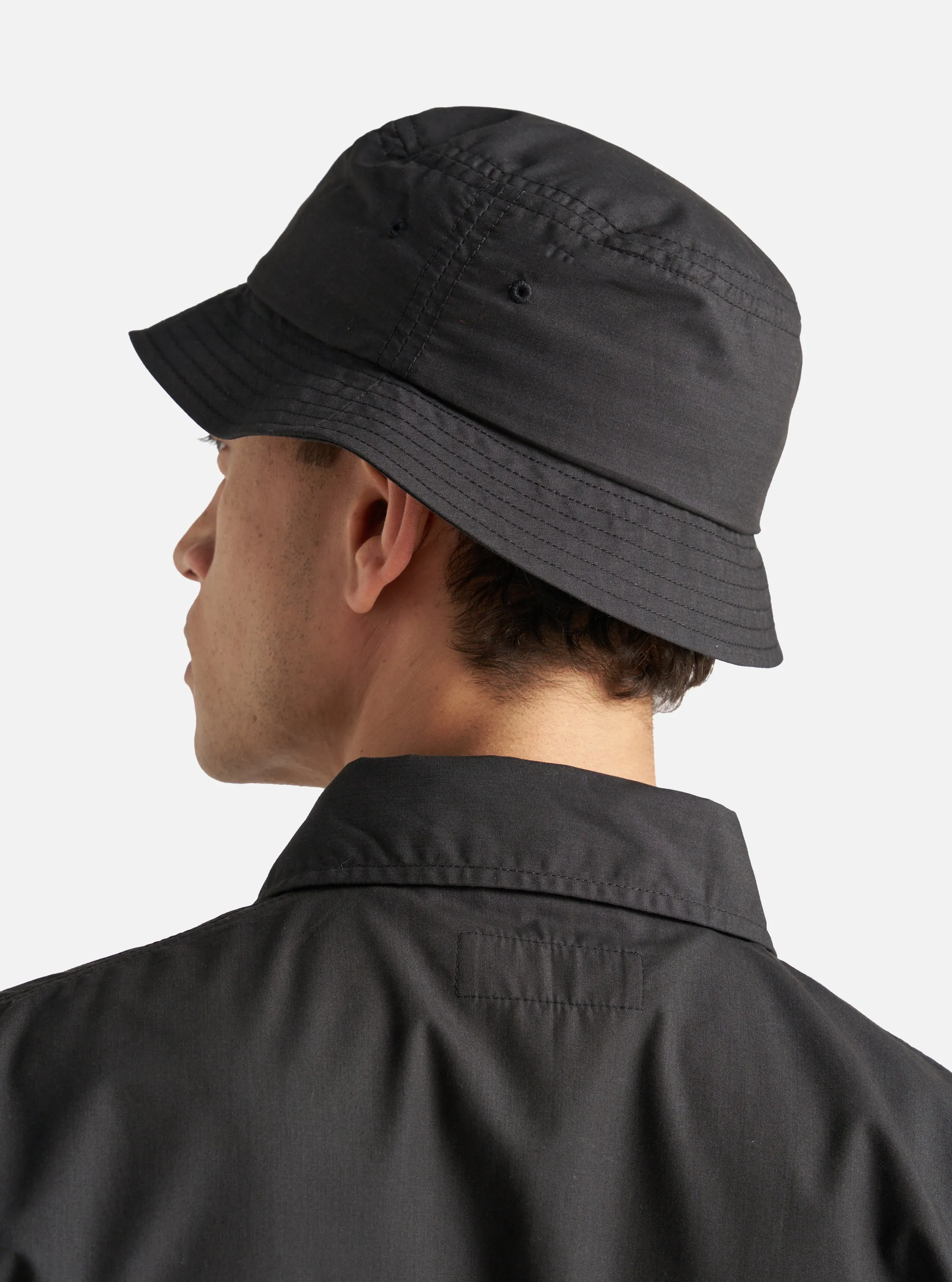Universal Works Beach Hat in Black Recycled Polytech