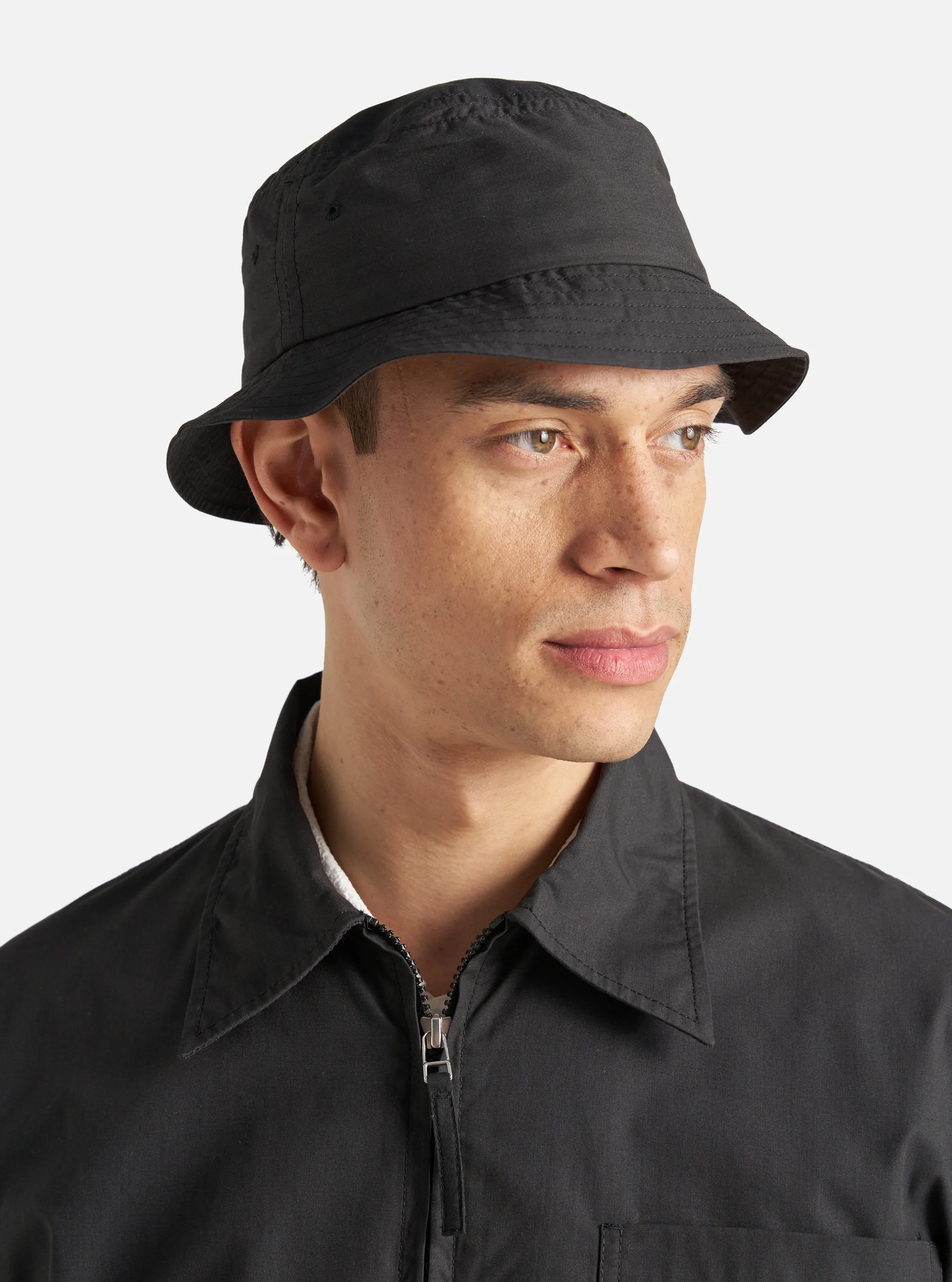 Universal Works Beach Hat in Black Recycled Polytech