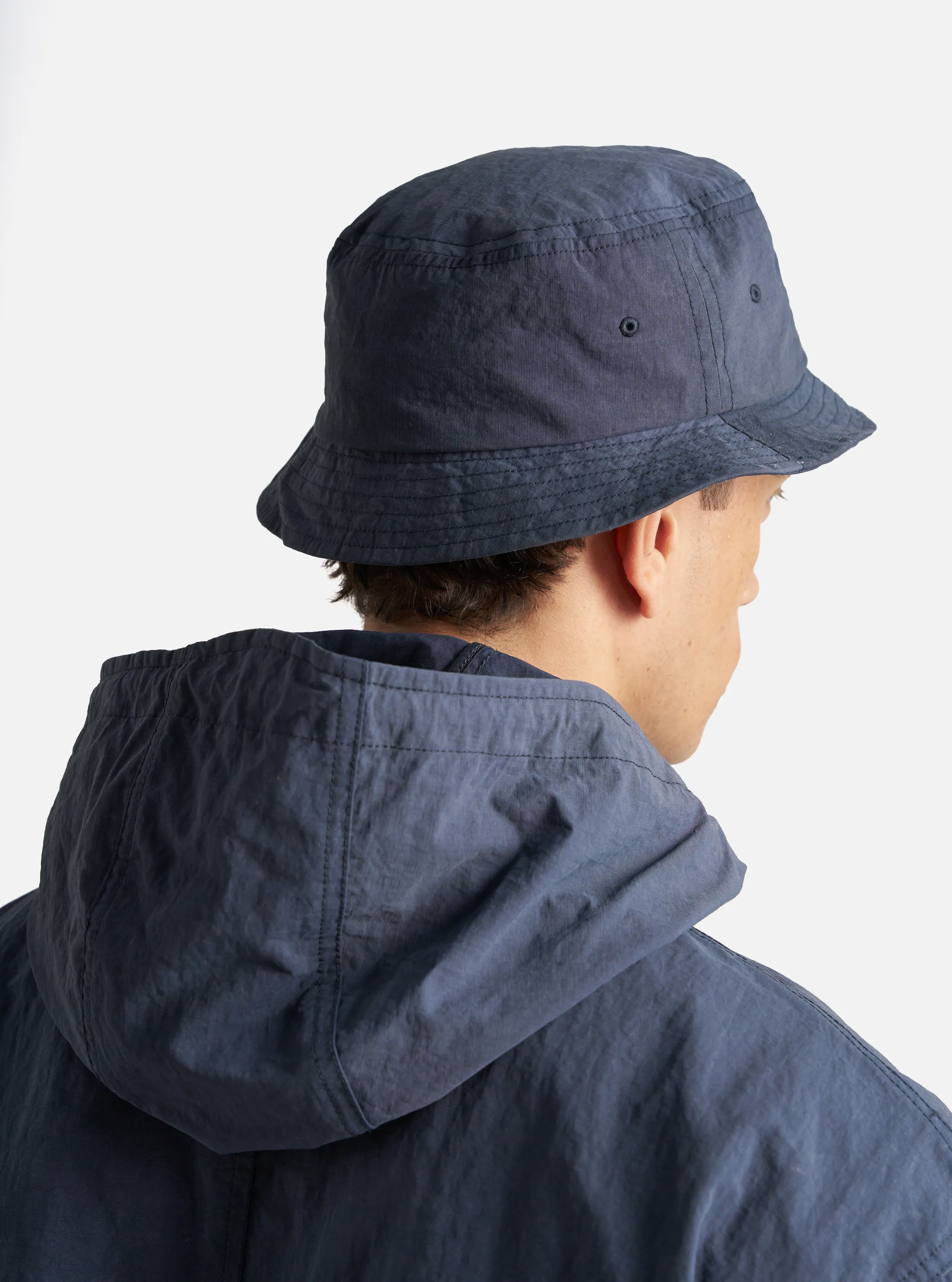 Universal Works Beach Hat in Navy Recycled Splash Nylon