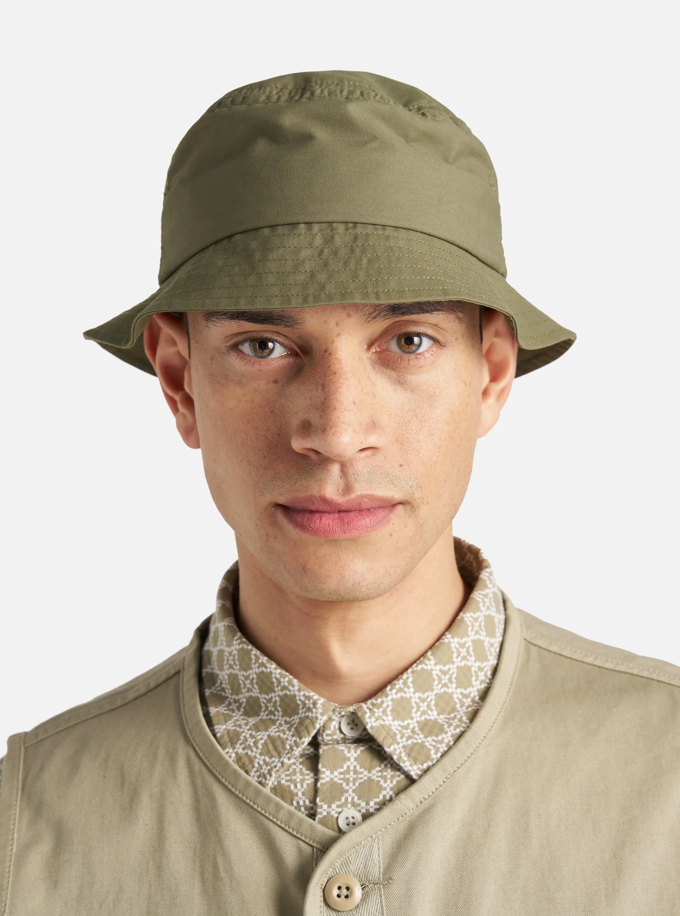 Universal Works Beach Hat in Olive Recycled Polytech