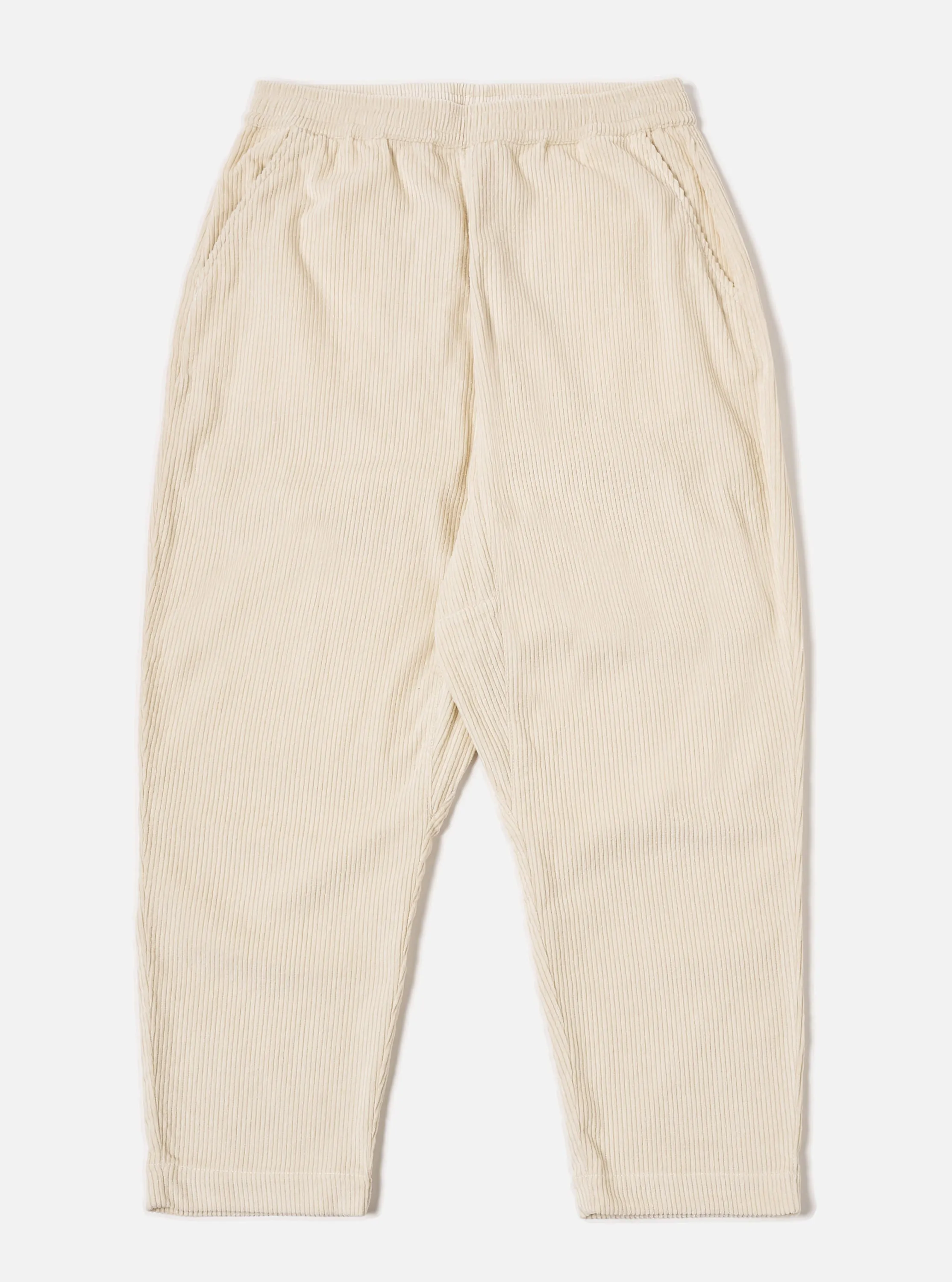 Universal Works Braga Pant in Ecru 6 Wale Cord
