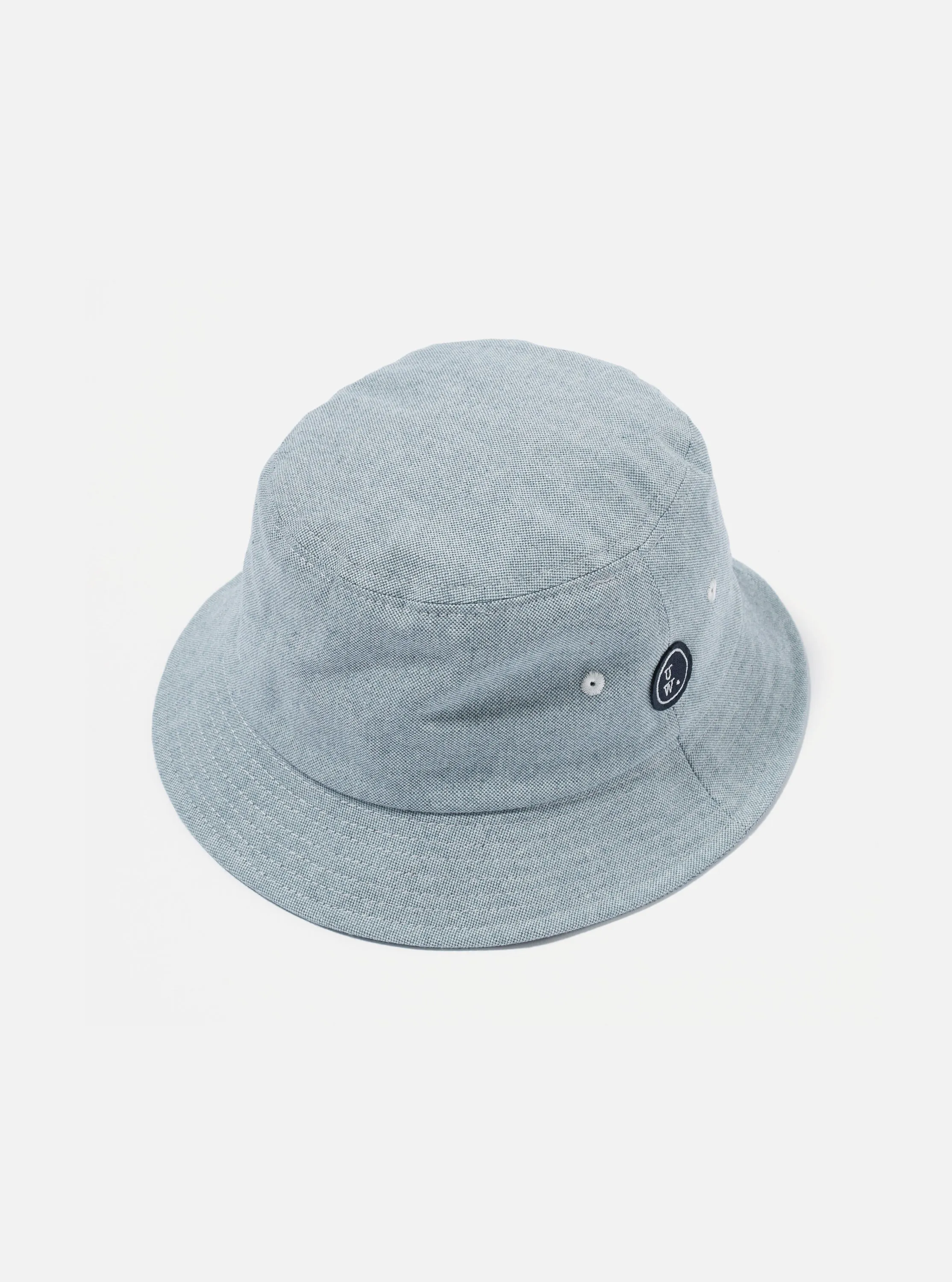 Universal Works Bucket Hat in Indigo Reworked Jean Cloth