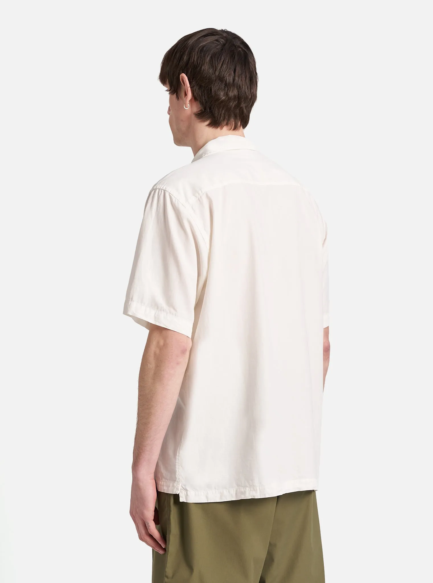 Universal Works Camp Shirt in Ecru Gardenia Lycot