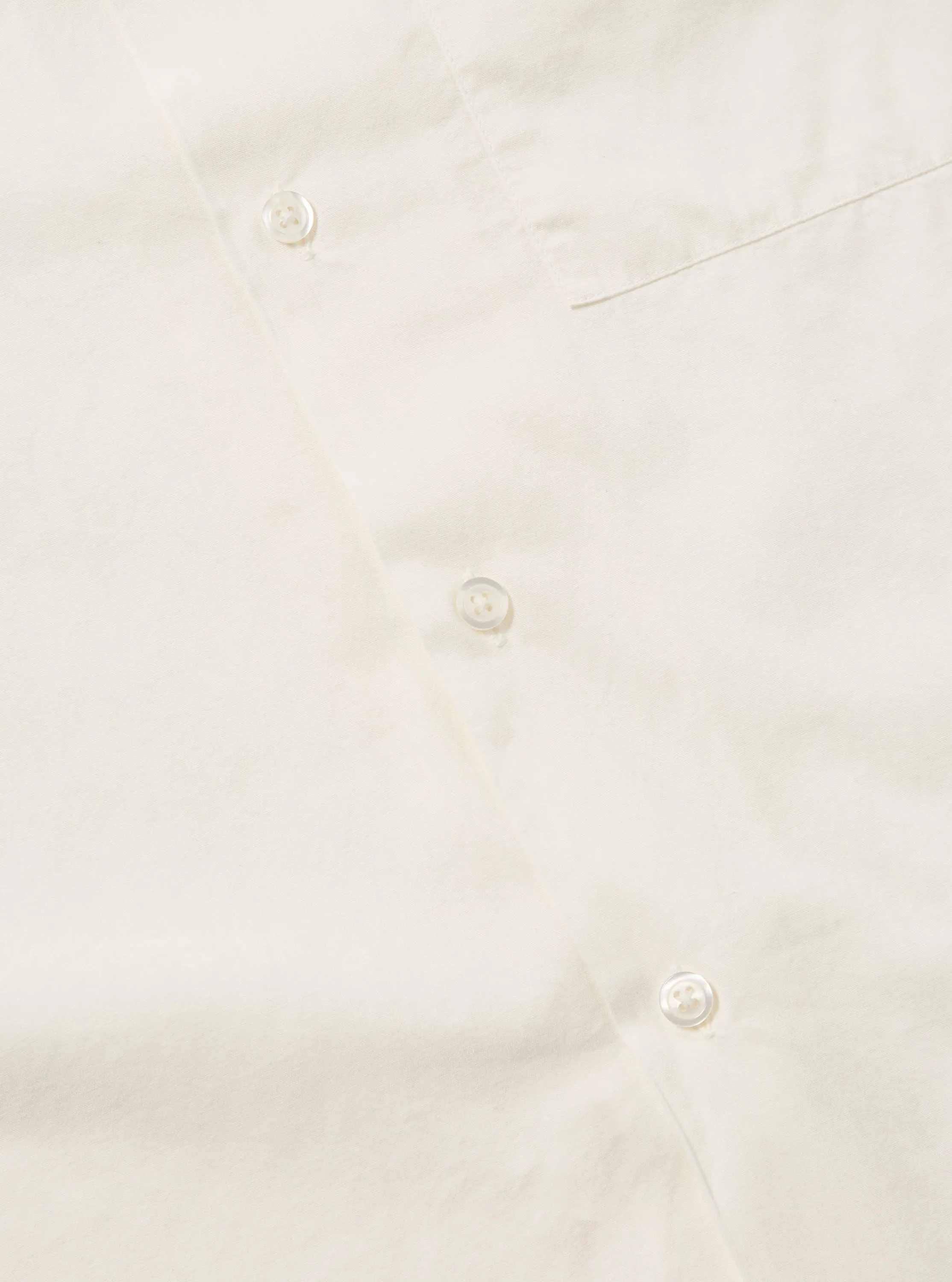 Universal Works Camp Shirt in Ecru Gardenia Lycot