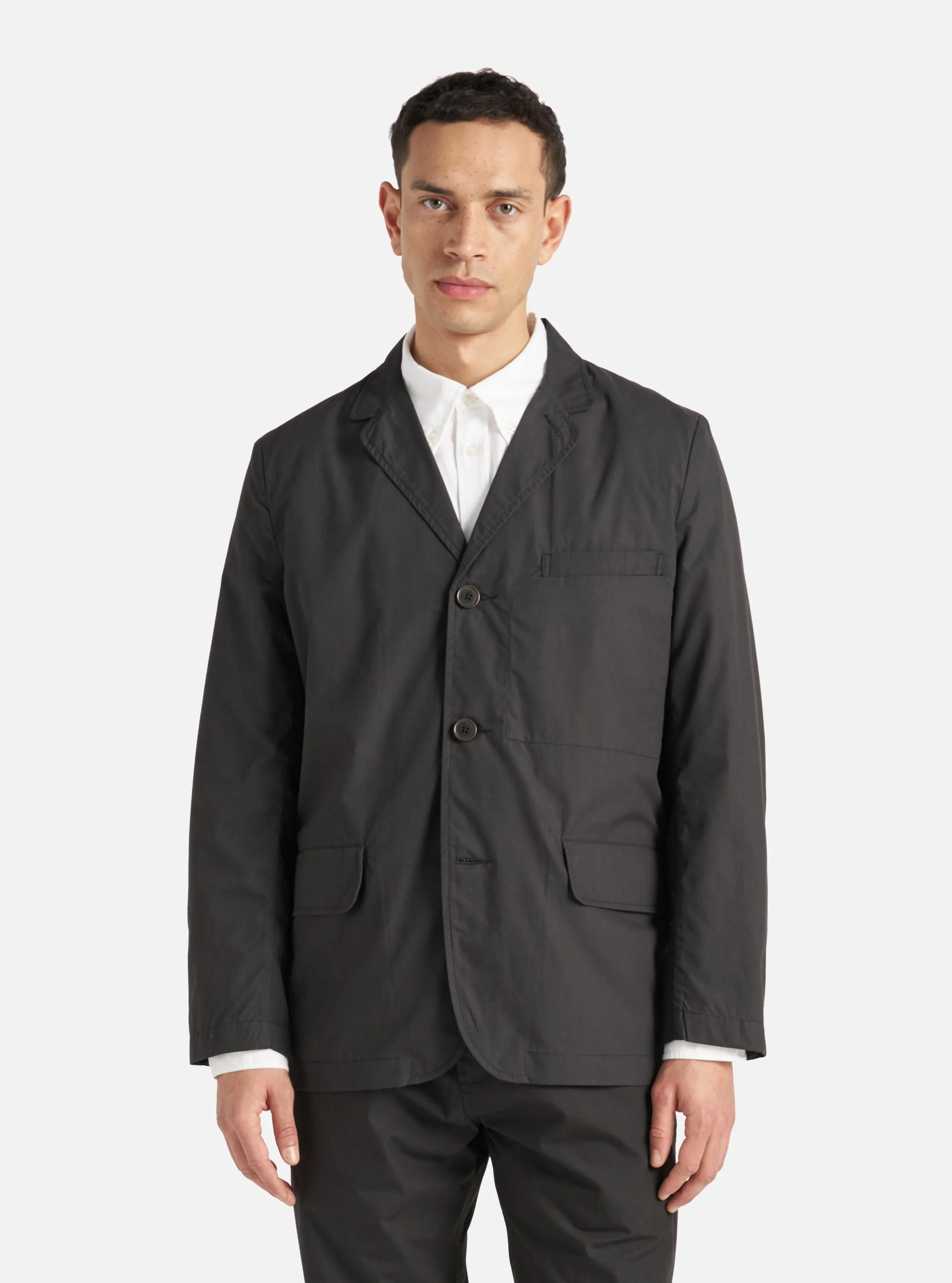 Universal Works Capitol Jacket in Black Recycled Polytech