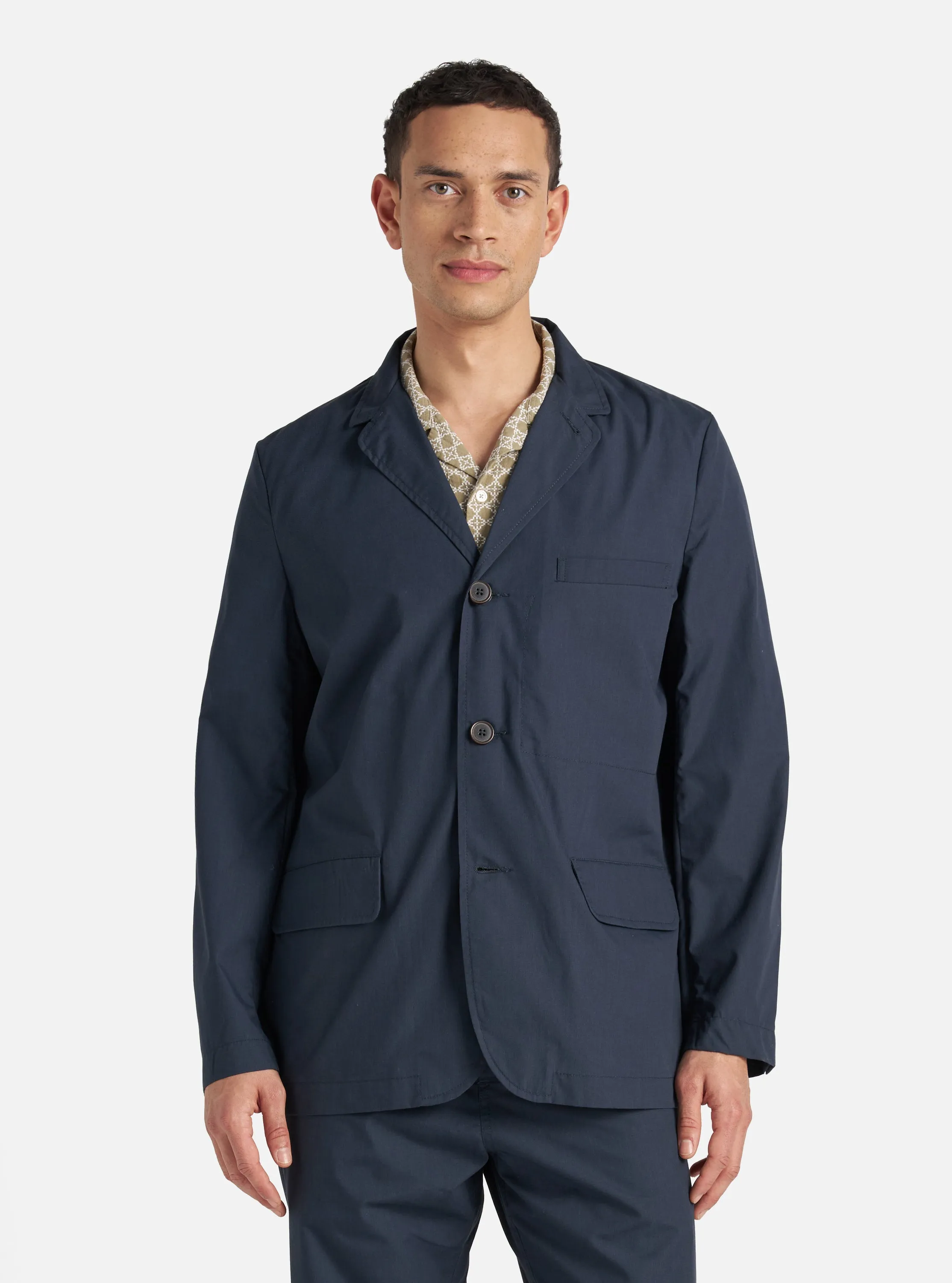 Universal Works Capitol Jacket in Navy Recycled Polytech