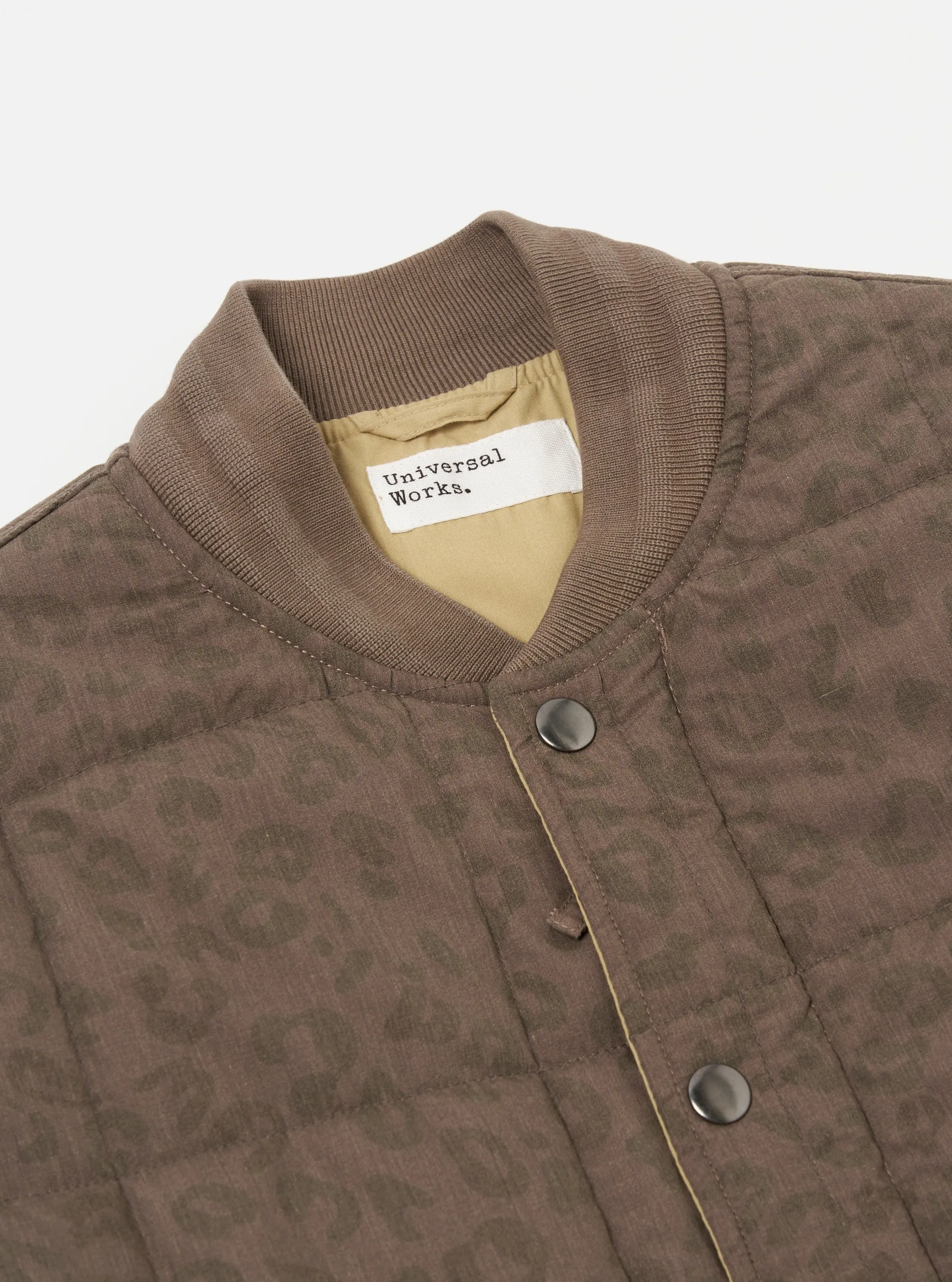 Universal Works Carlton Jacket in Sand Leopard Recycled Polytech