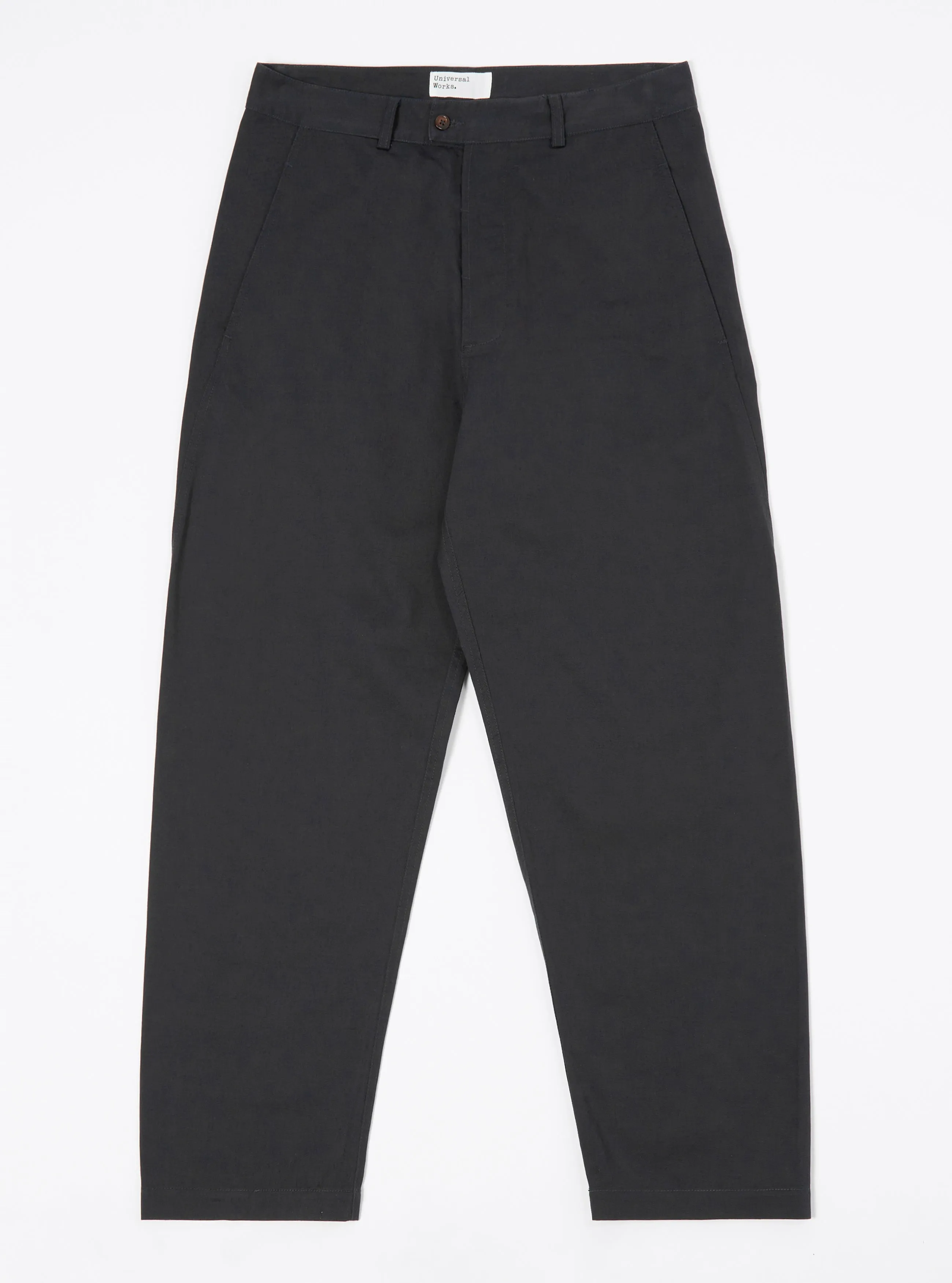 Universal Works Curved Pant in Black Twill