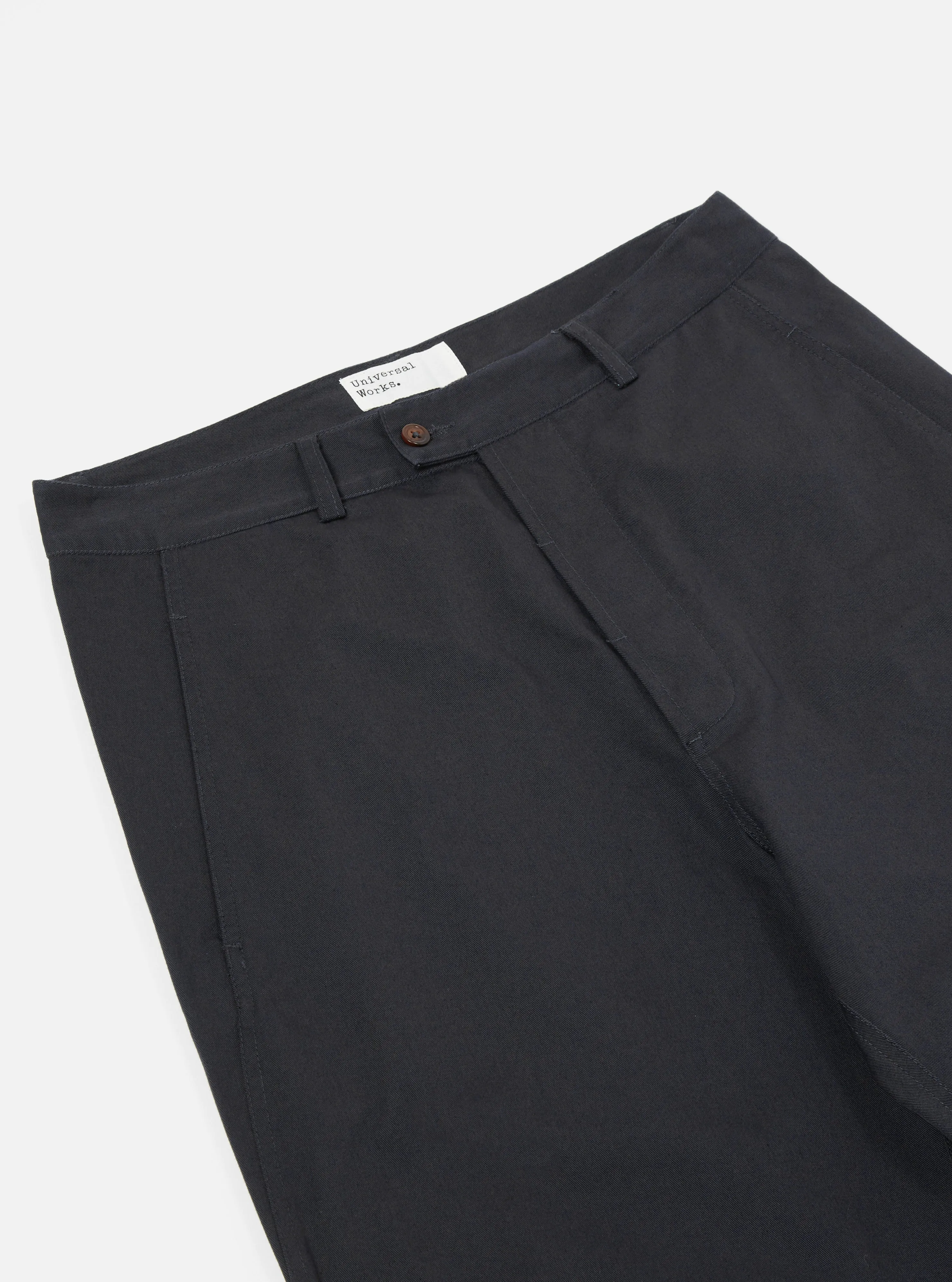 Universal Works Curved Pant in Black Twill