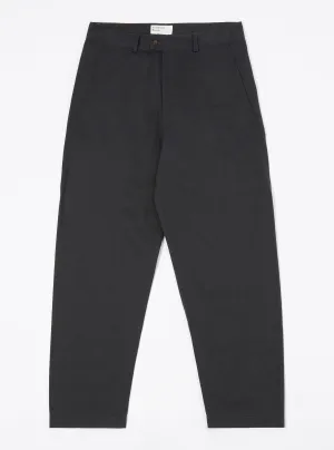 Universal Works Curved Pant in Black Twill