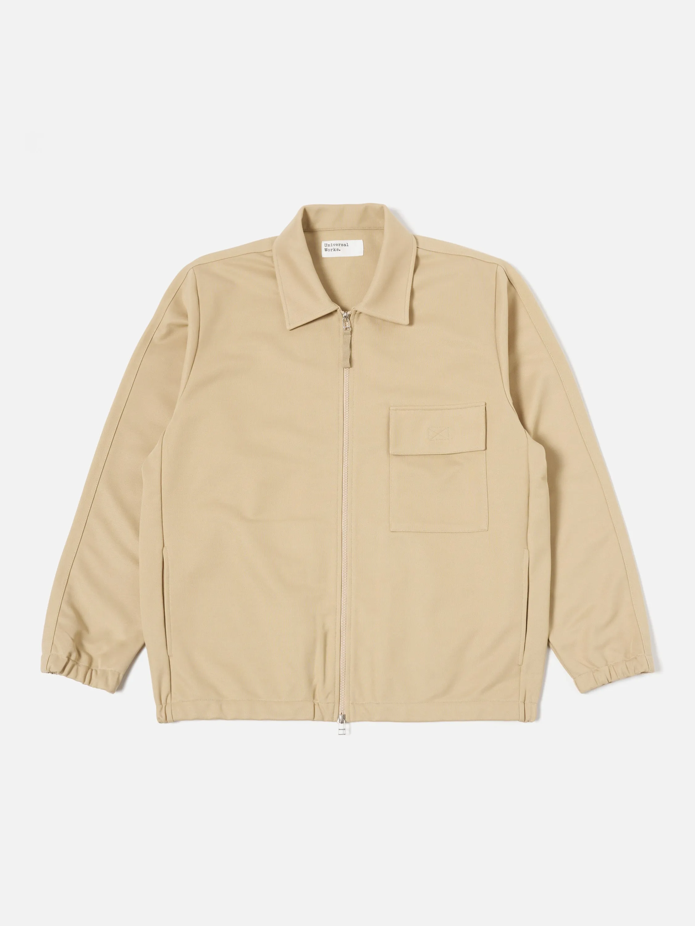 Universal Works Denis Track Top in Sand Recycled Poly Organic Cotton