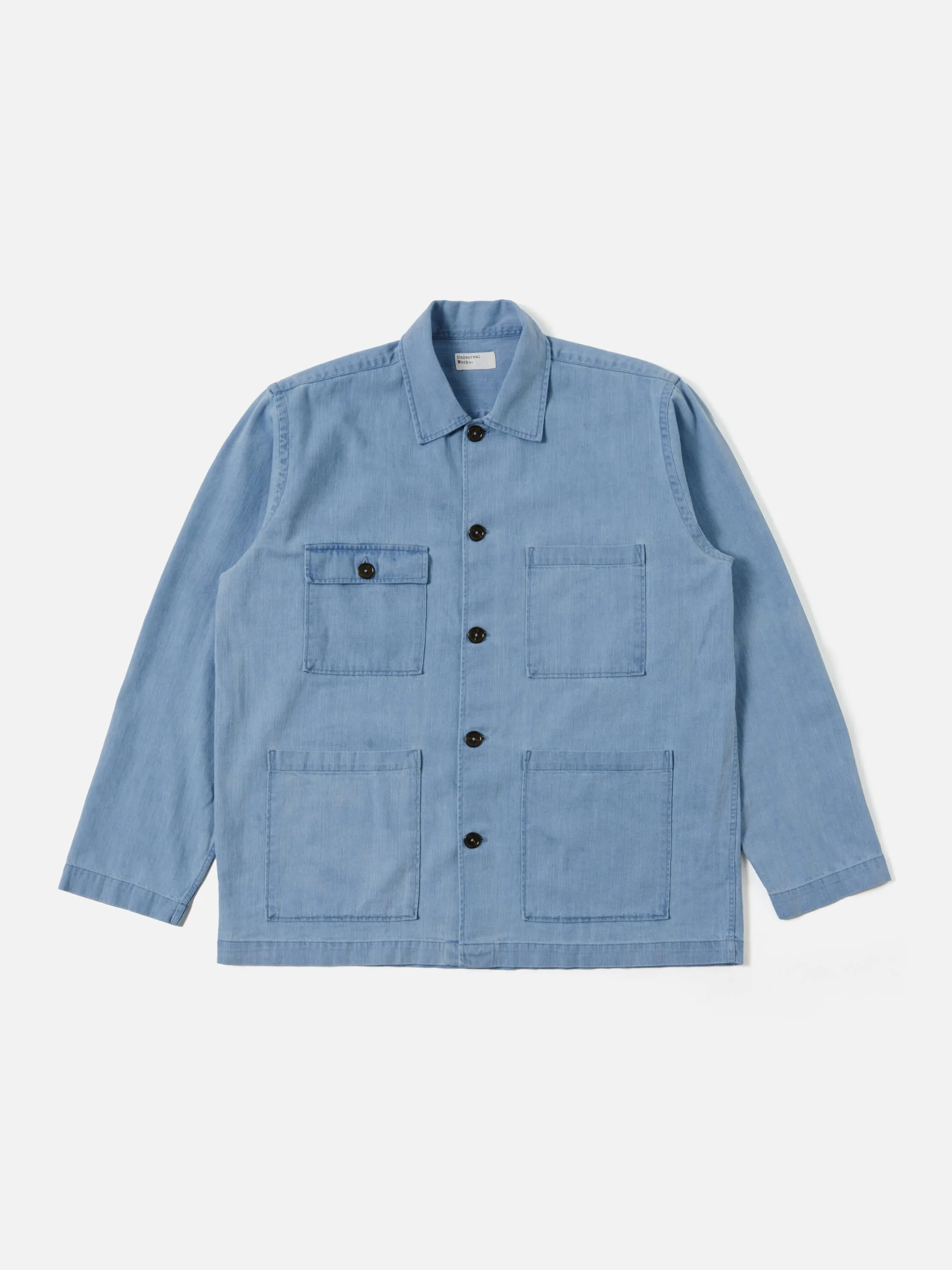 Universal Works Dockside Jacket in Washed Indigo 8oz Organic Denim