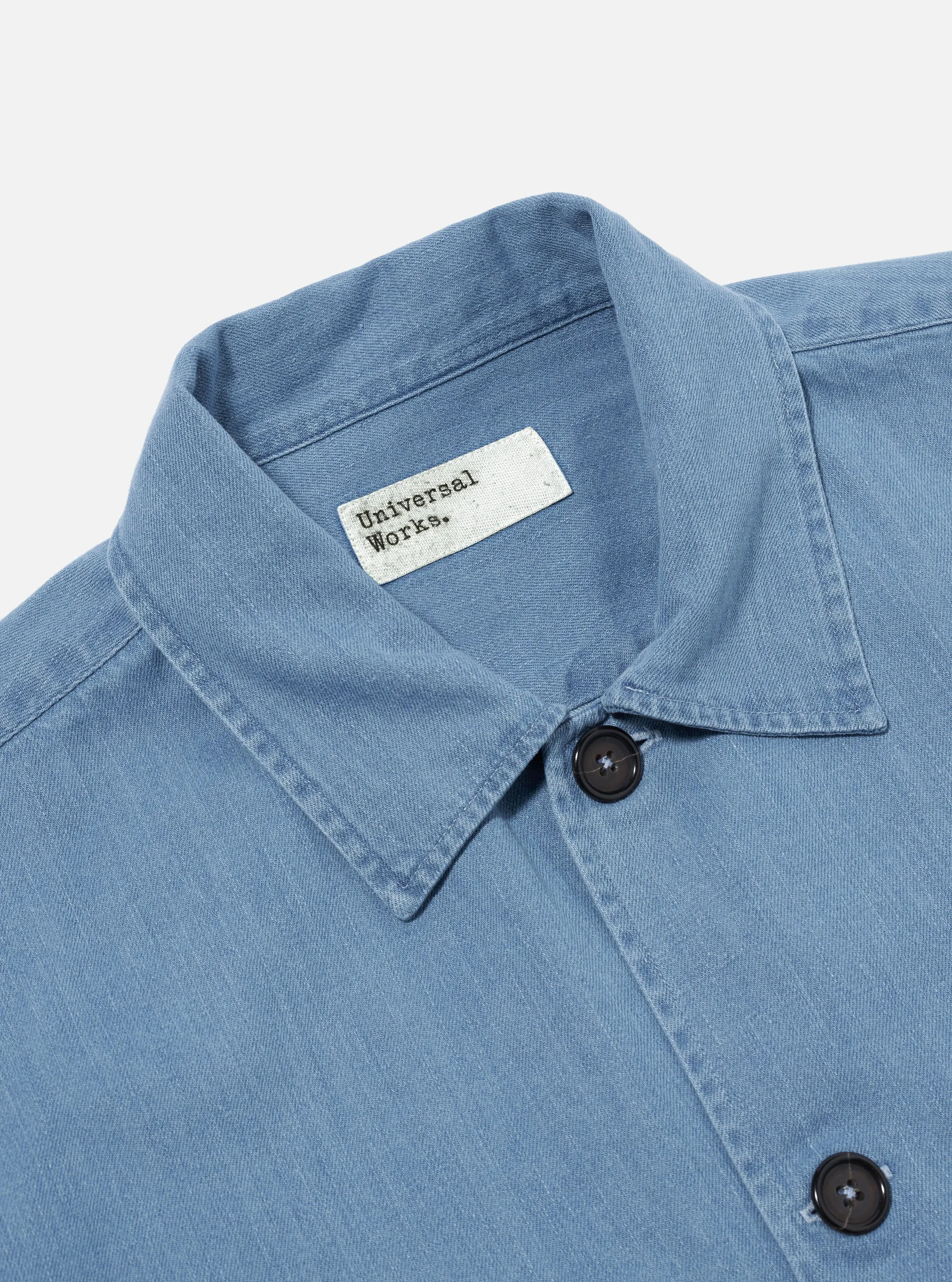 Universal Works Dockside Jacket in Washed Indigo 8oz Organic Denim