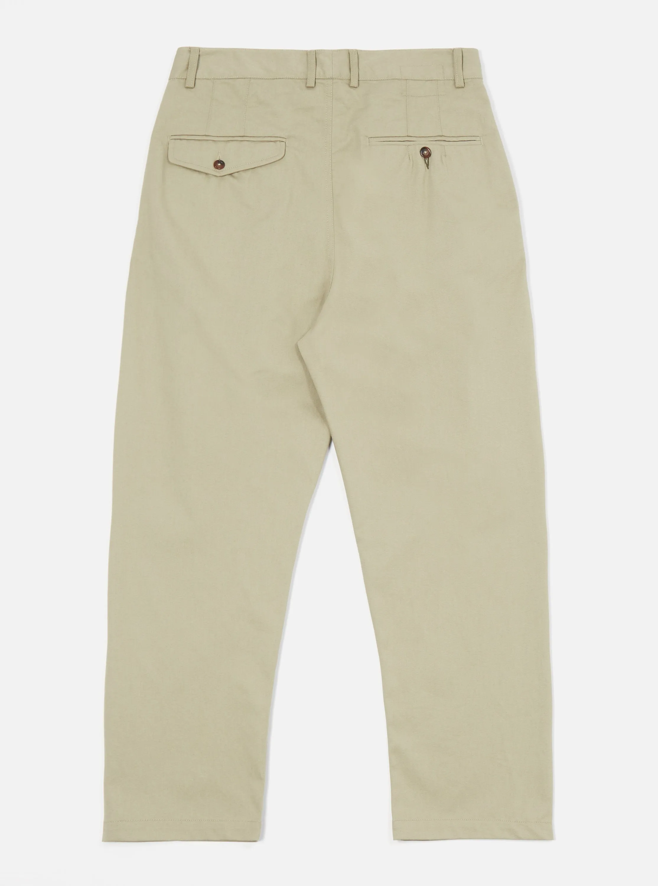 Universal Works Double Pleat Pant in Stone Twill