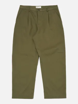 Universal Works Duke Pant in Light Olive Twill