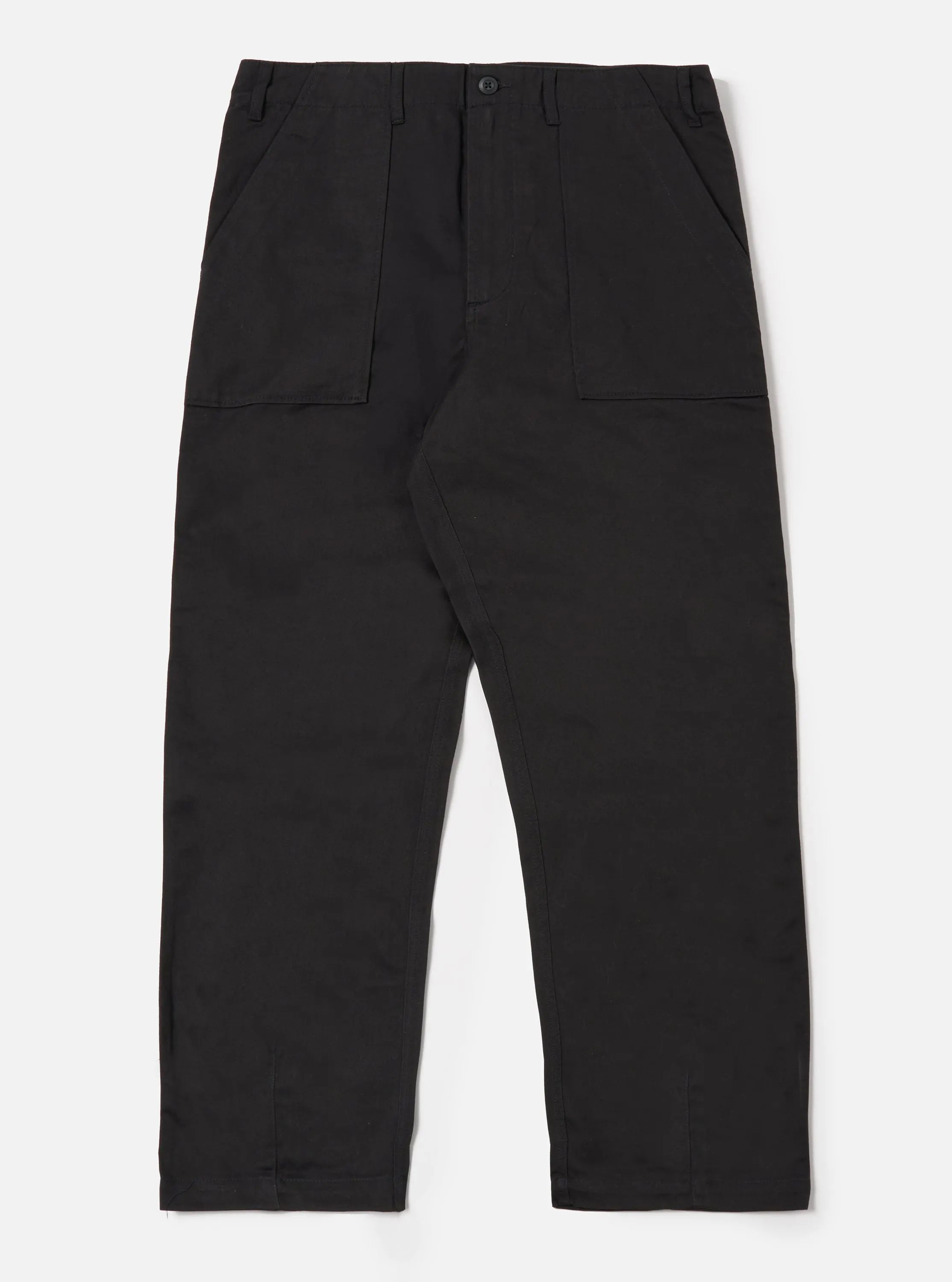 Universal Works Fatigue Pant in Black Twill