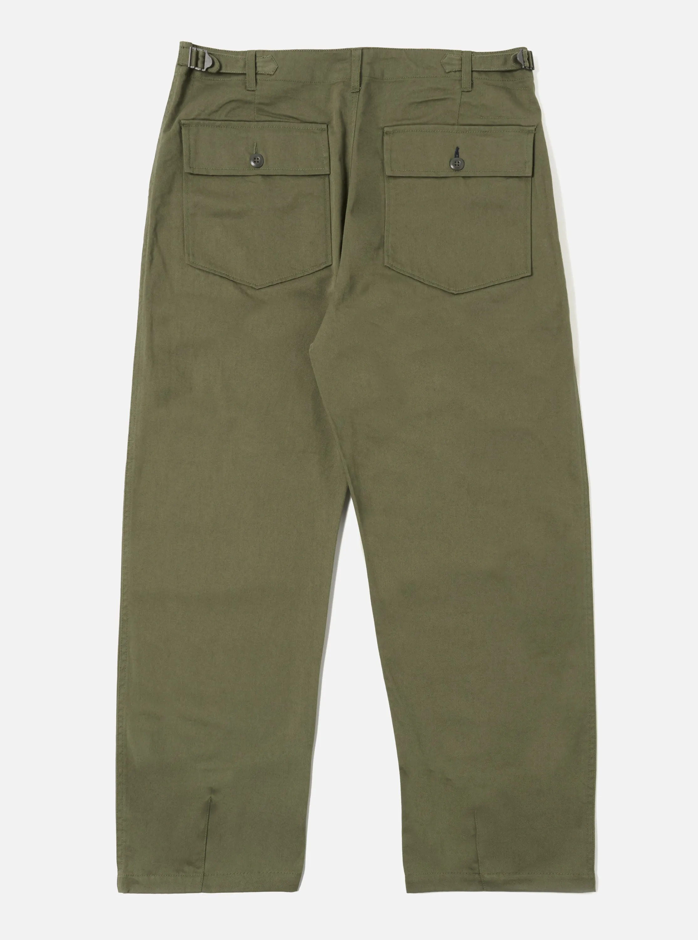 Universal Works Fatigue Pant in Light Olive Twill