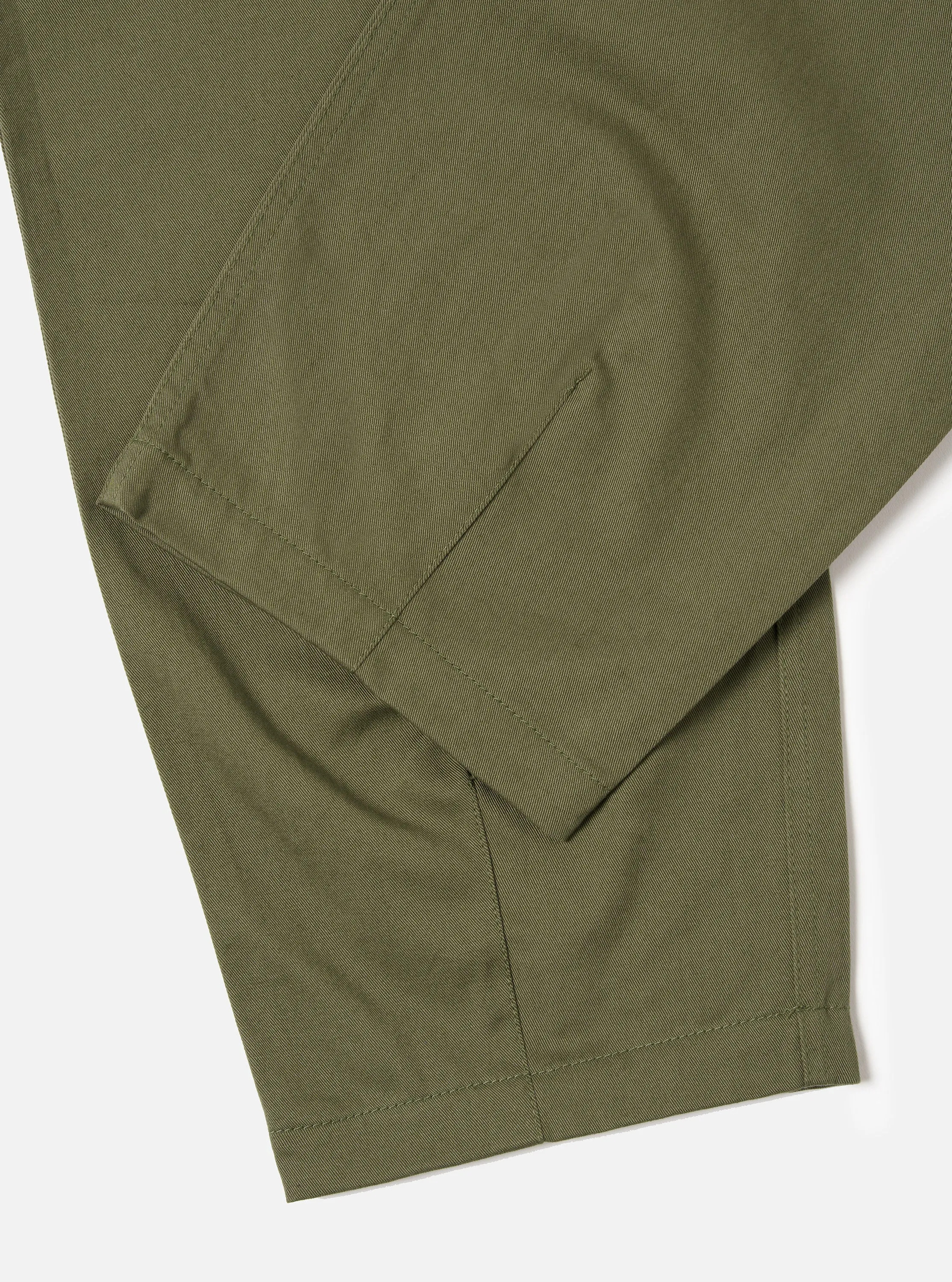Universal Works Fatigue Pant in Light Olive Twill
