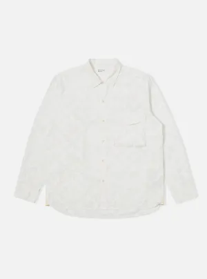 Universal Works Field Shirt in Ecru Sun Print Poplin