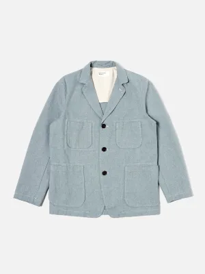 Universal Works Five Pocket Jacket in Indigo Reworked Jean Cloth