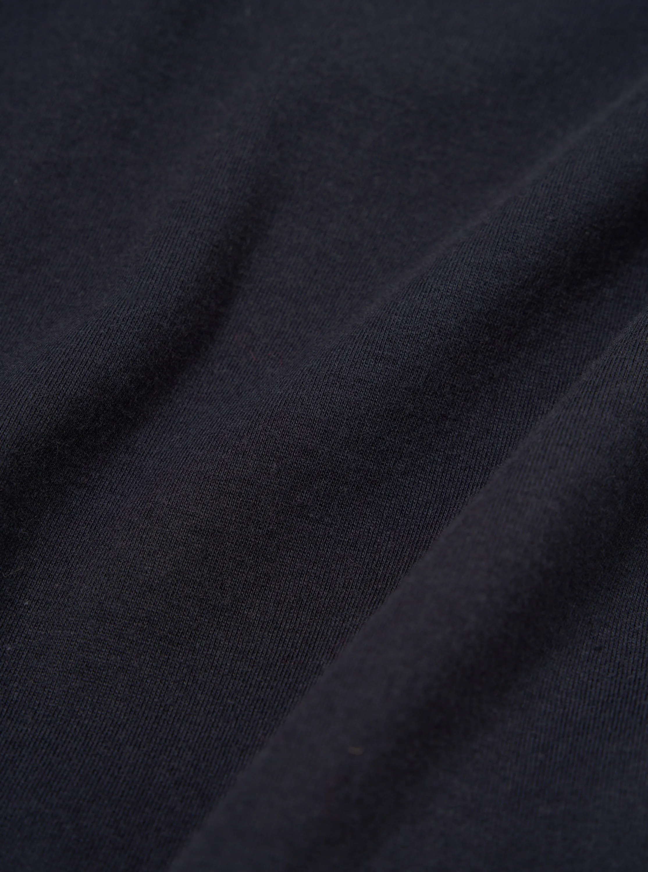 Universal Works Funnel Neck Tee in Navy Single Jersey