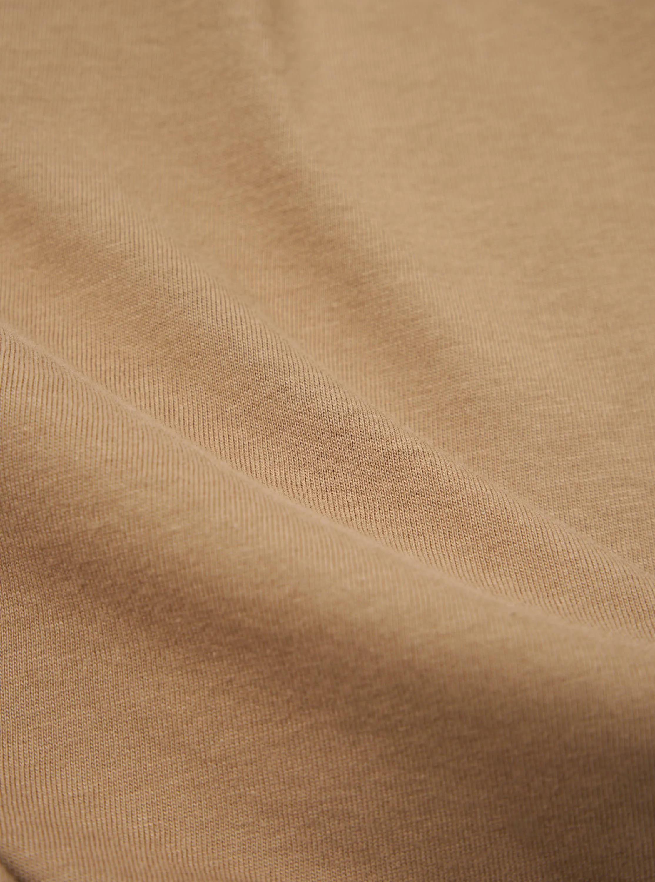 Universal Works Funnel Neck Tee in Sand Single Jersey