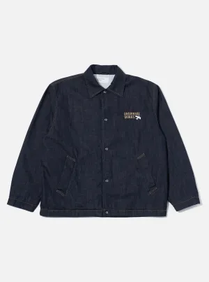 Universal Works Head Coach Jacket in Indigo 8oz Organic Denim
