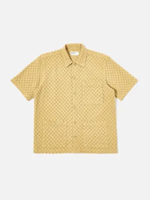 Universal Works Island Shirt in Camel Dot Waffle