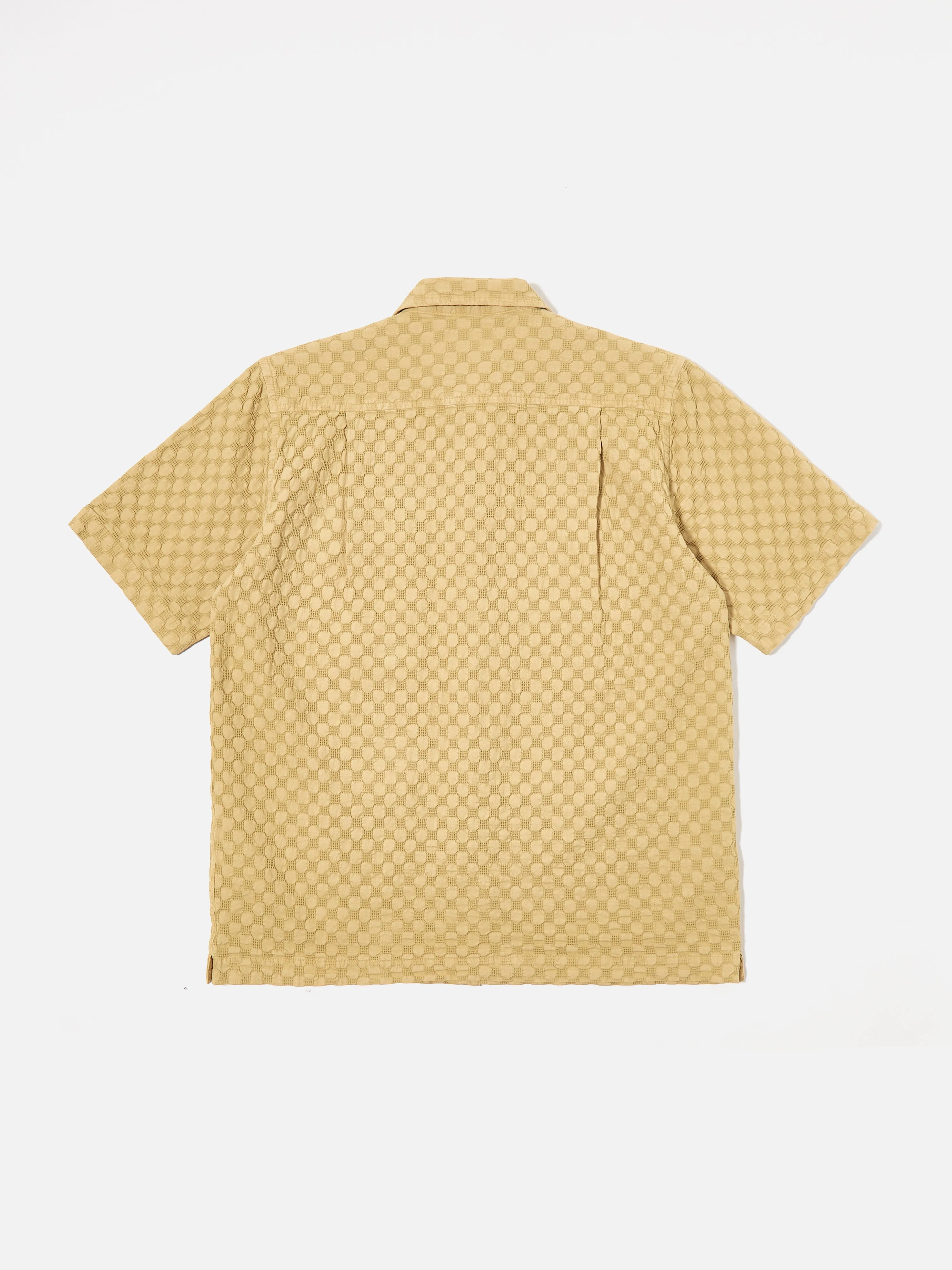 Universal Works Island Shirt in Camel Dot Waffle