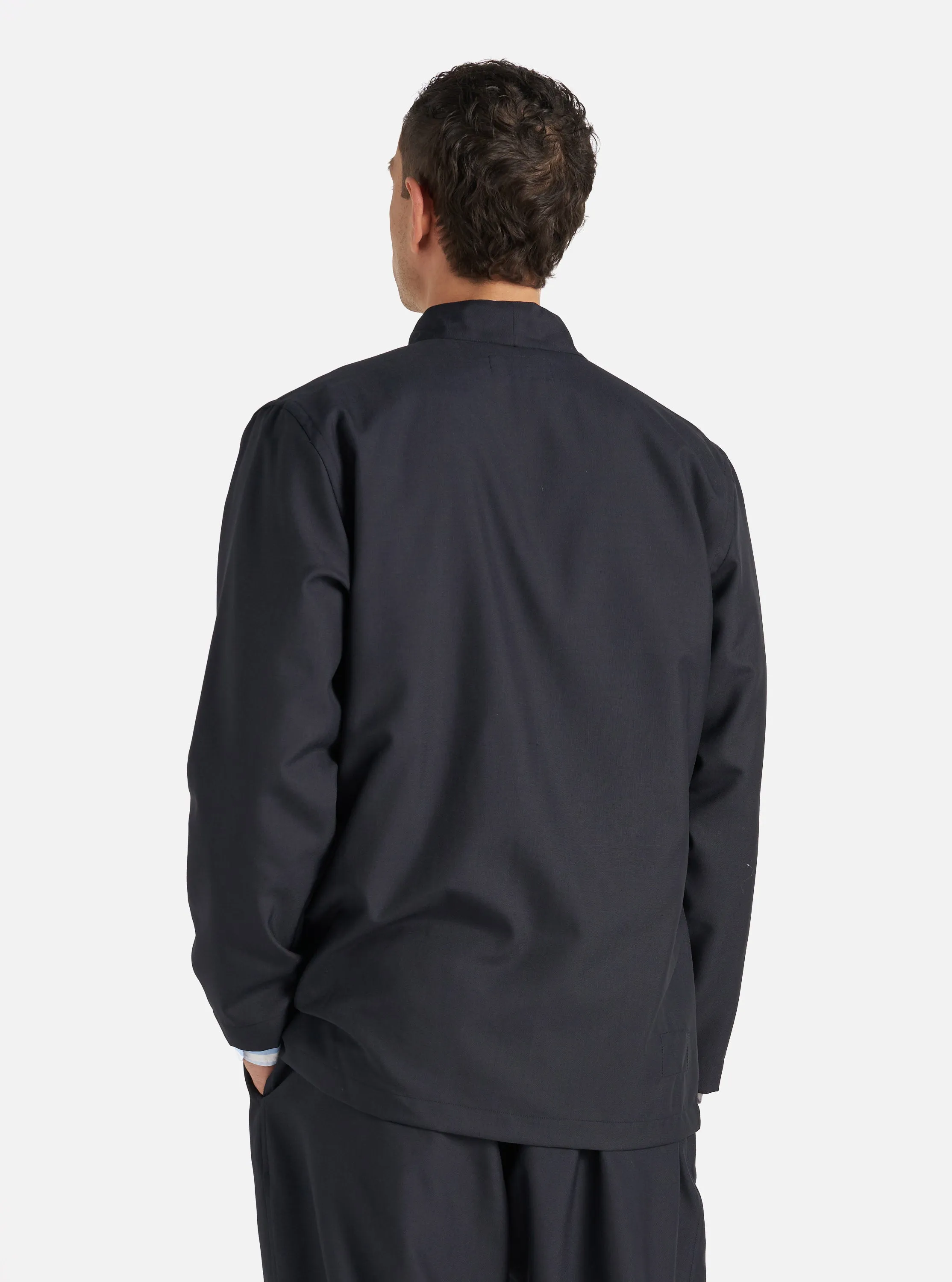 Universal Works Kyoto Work Jacket in Navy Tropical Suiting