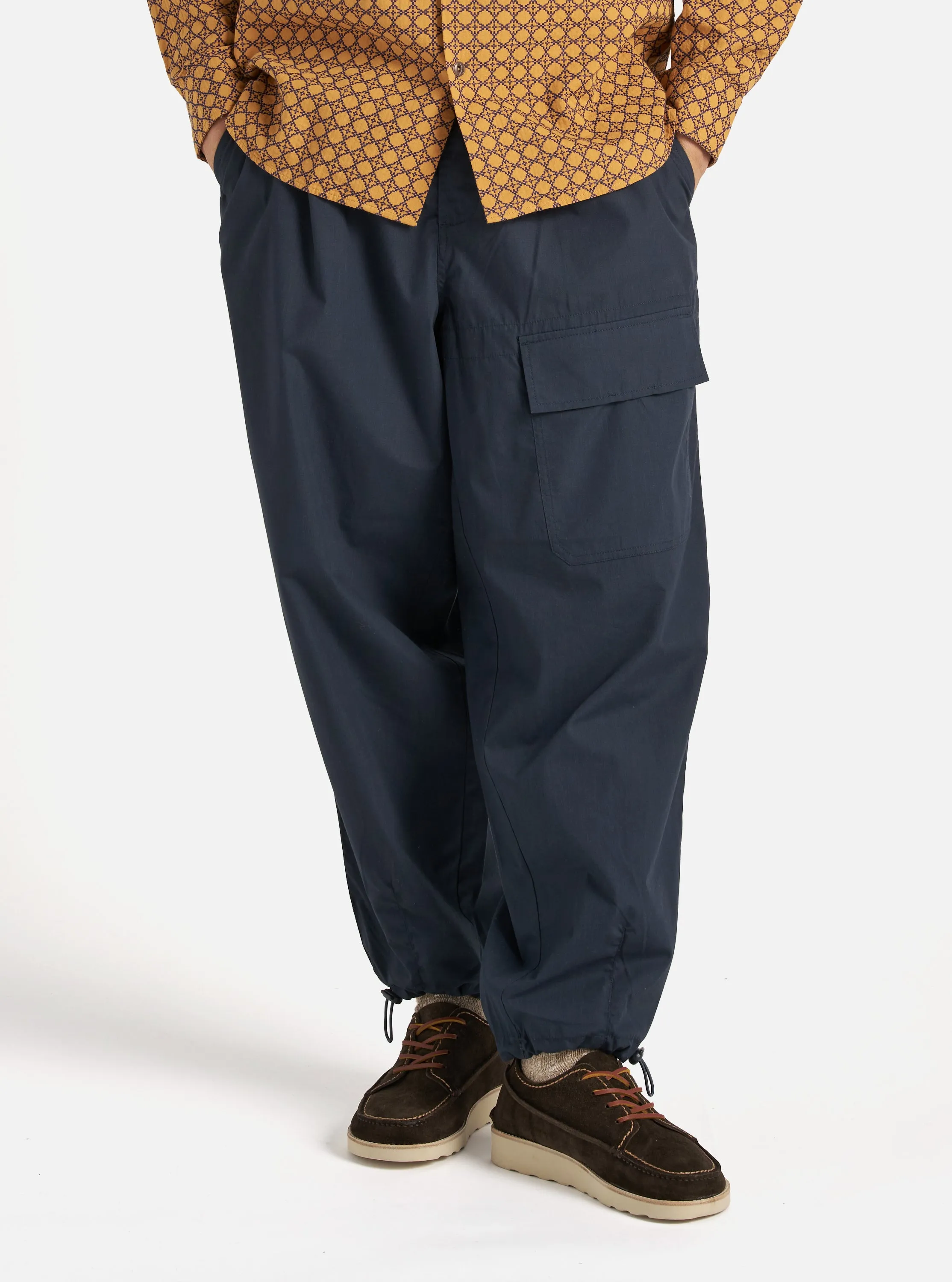 Universal Works Loose Pilot Trouser in Navy Recycled Polytech