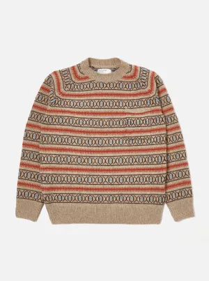 Universal Works Loose Pocket Crew in Oatmeal Eco Wool
