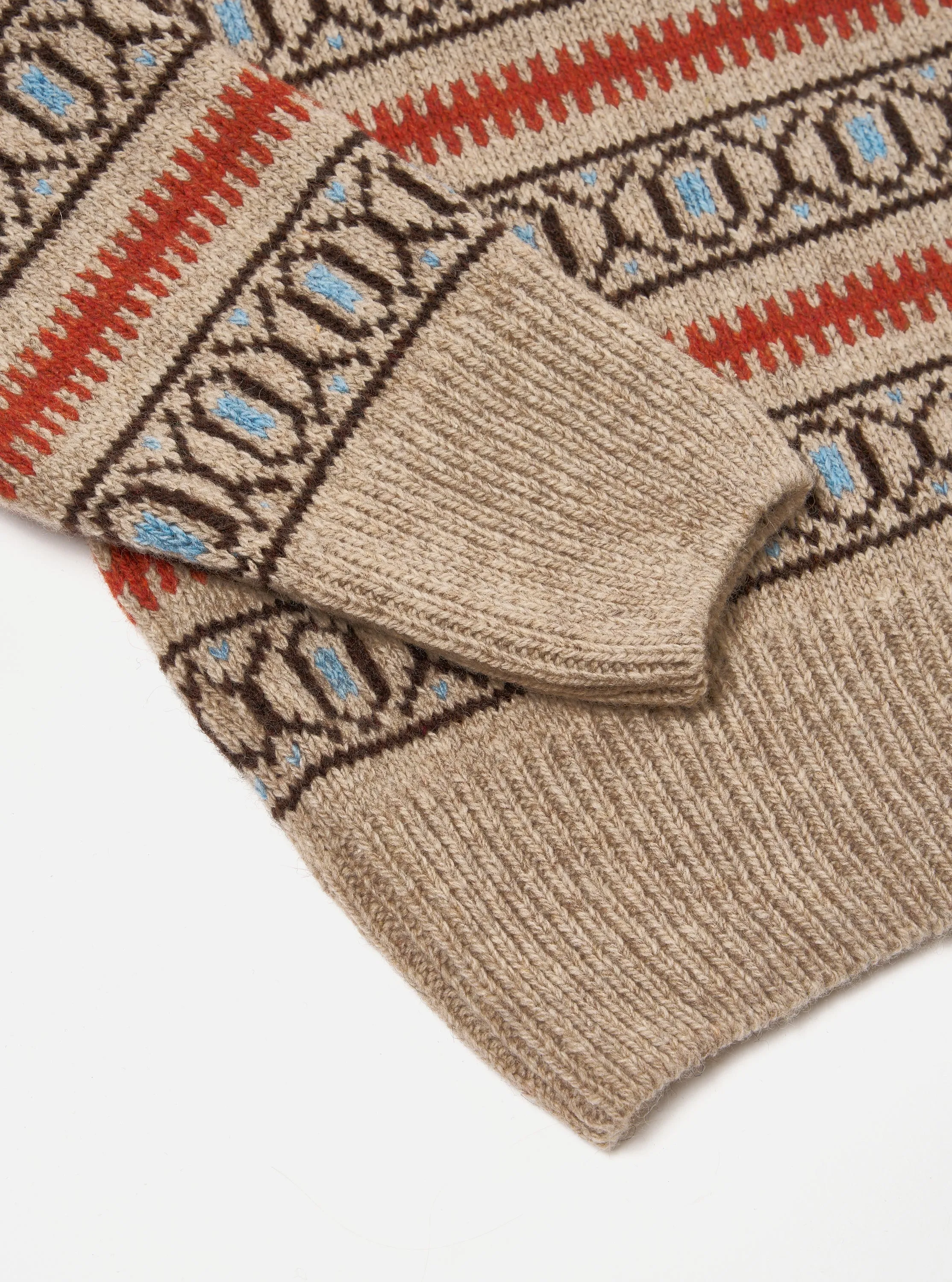 Universal Works Loose Pocket Crew in Oatmeal Eco Wool