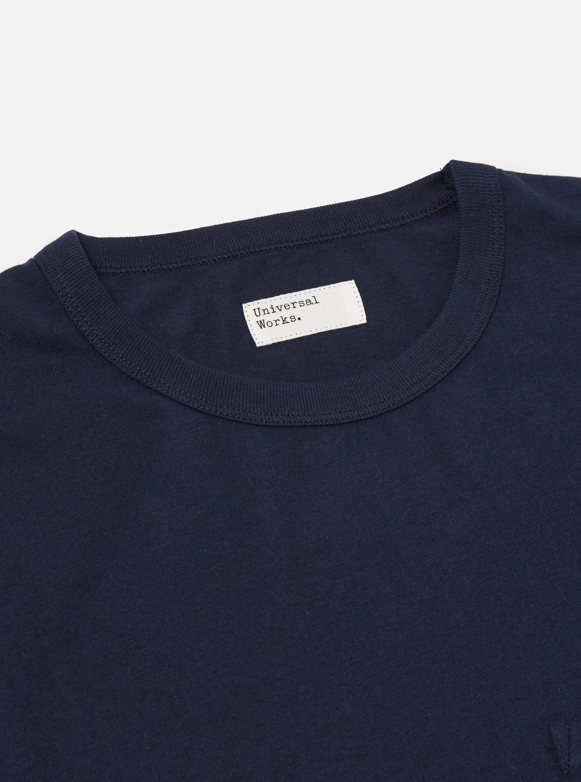 Universal Works L/S Tee in Navy Single Jersey