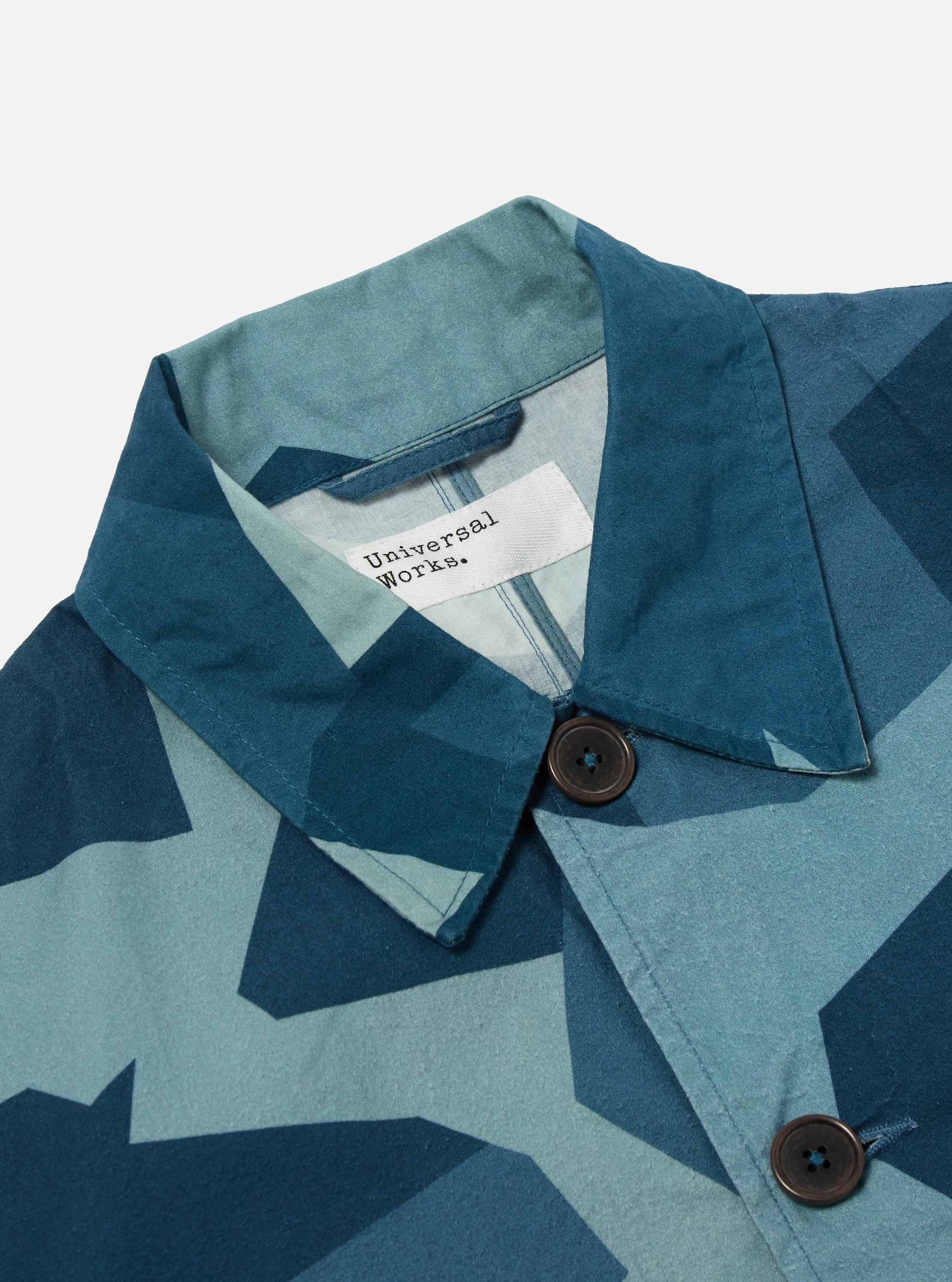 Universal Works Merchant Jacket in Blue Swedish Camo