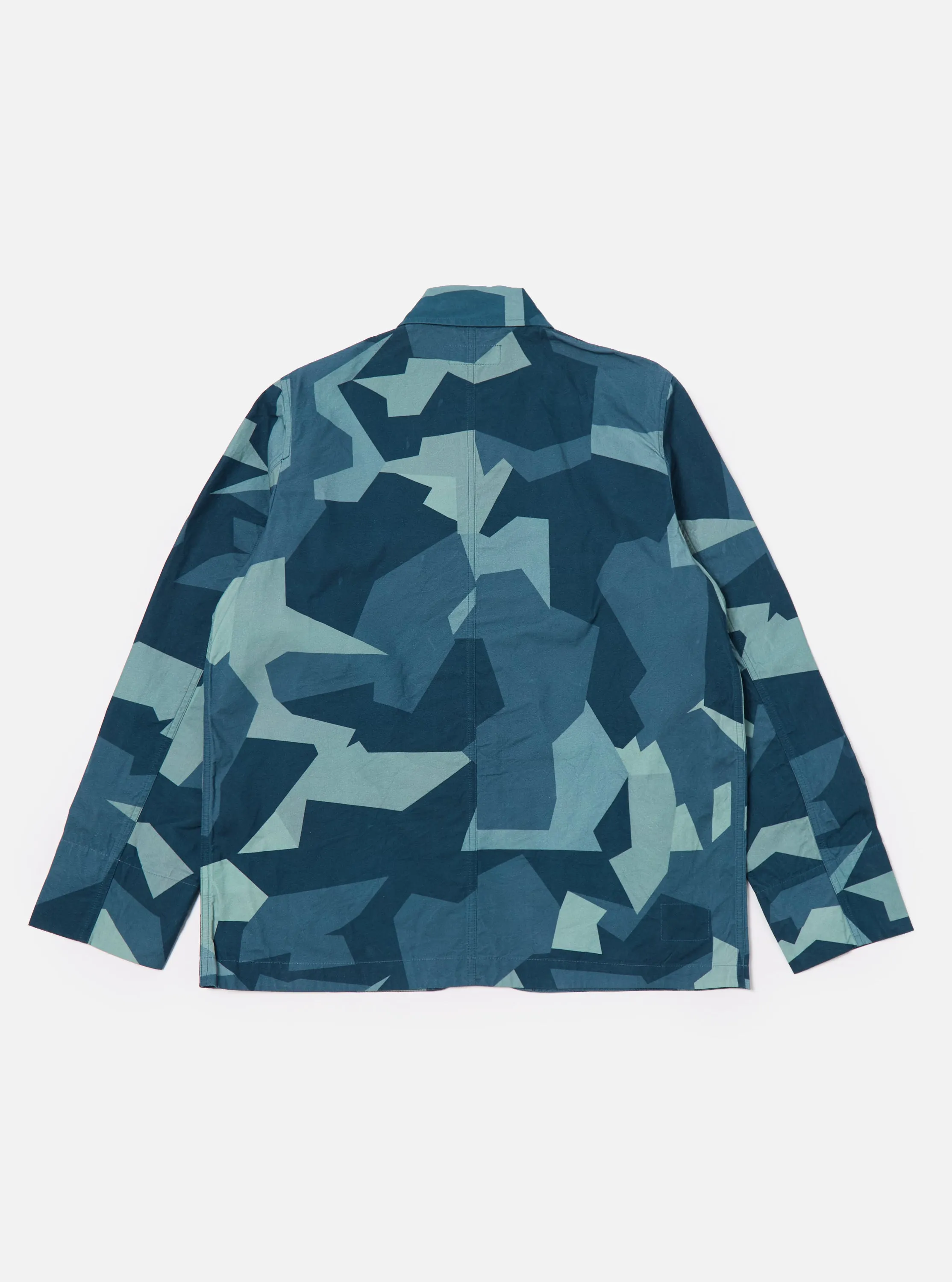 Universal Works Merchant Jacket in Blue Swedish Camo