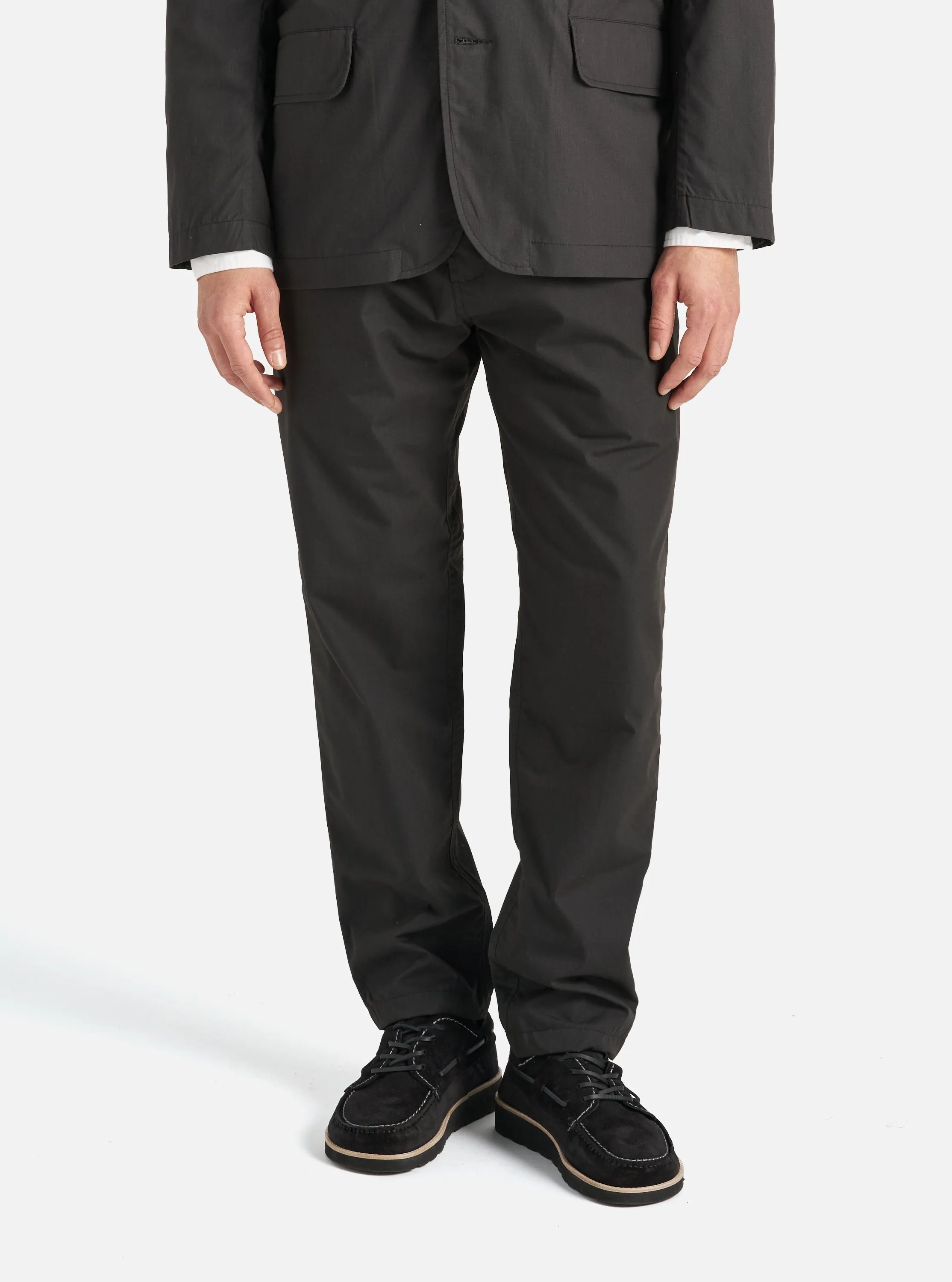 Universal Works Military Chino in Black Recycled Polytech
