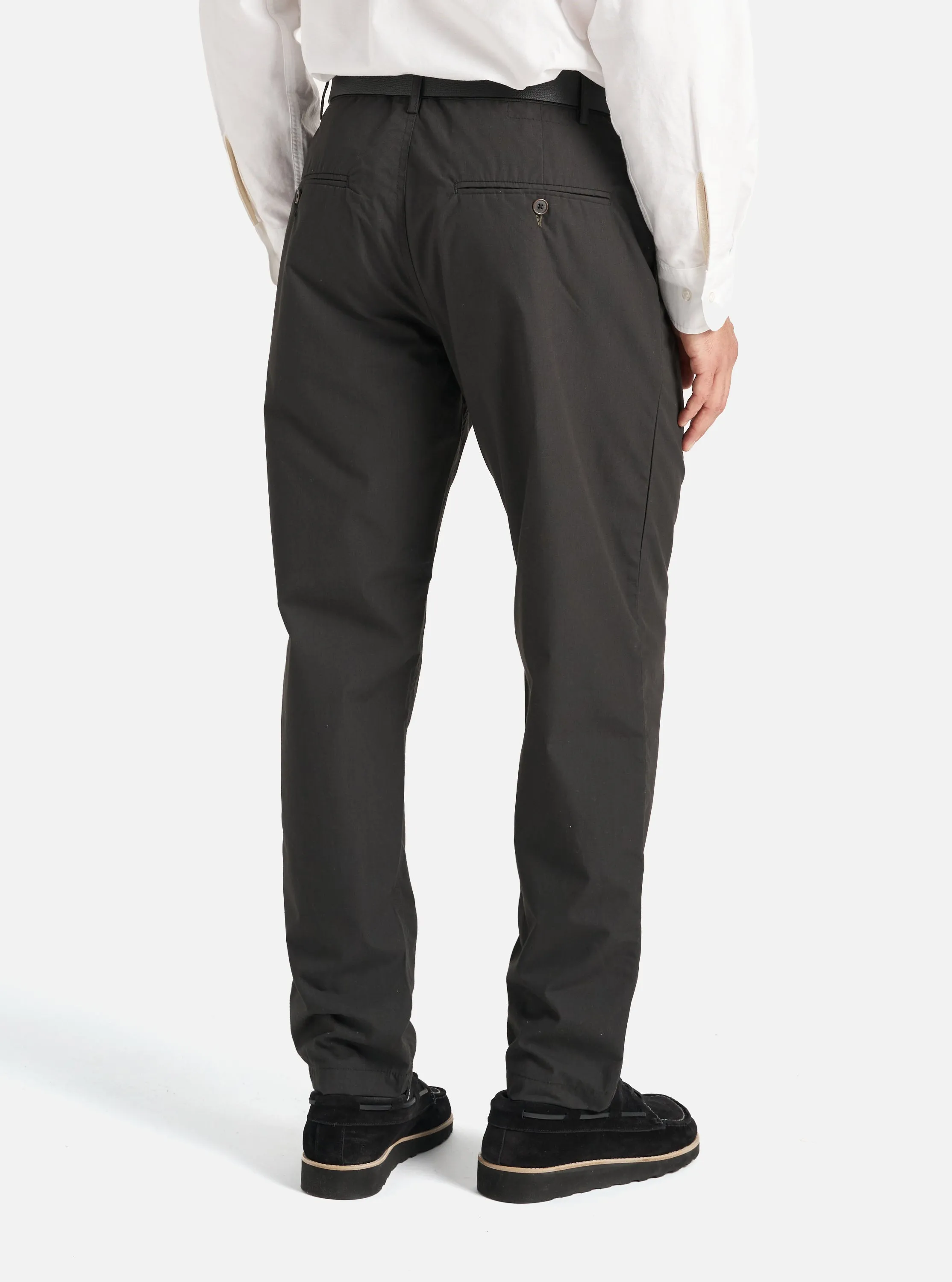 Universal Works Military Chino in Black Recycled Polytech