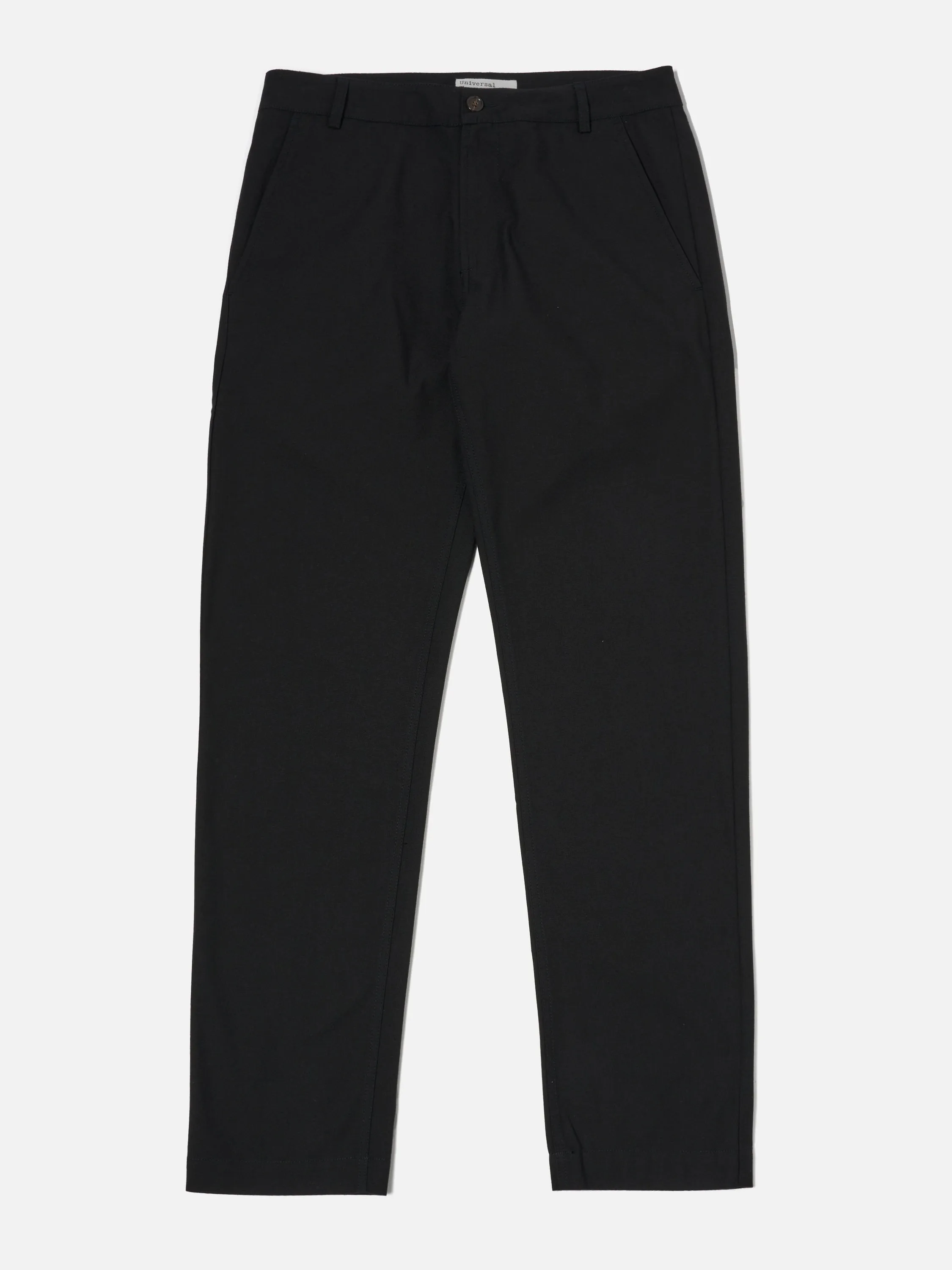 Universal Works Military Chino in Black Valencia Cotton