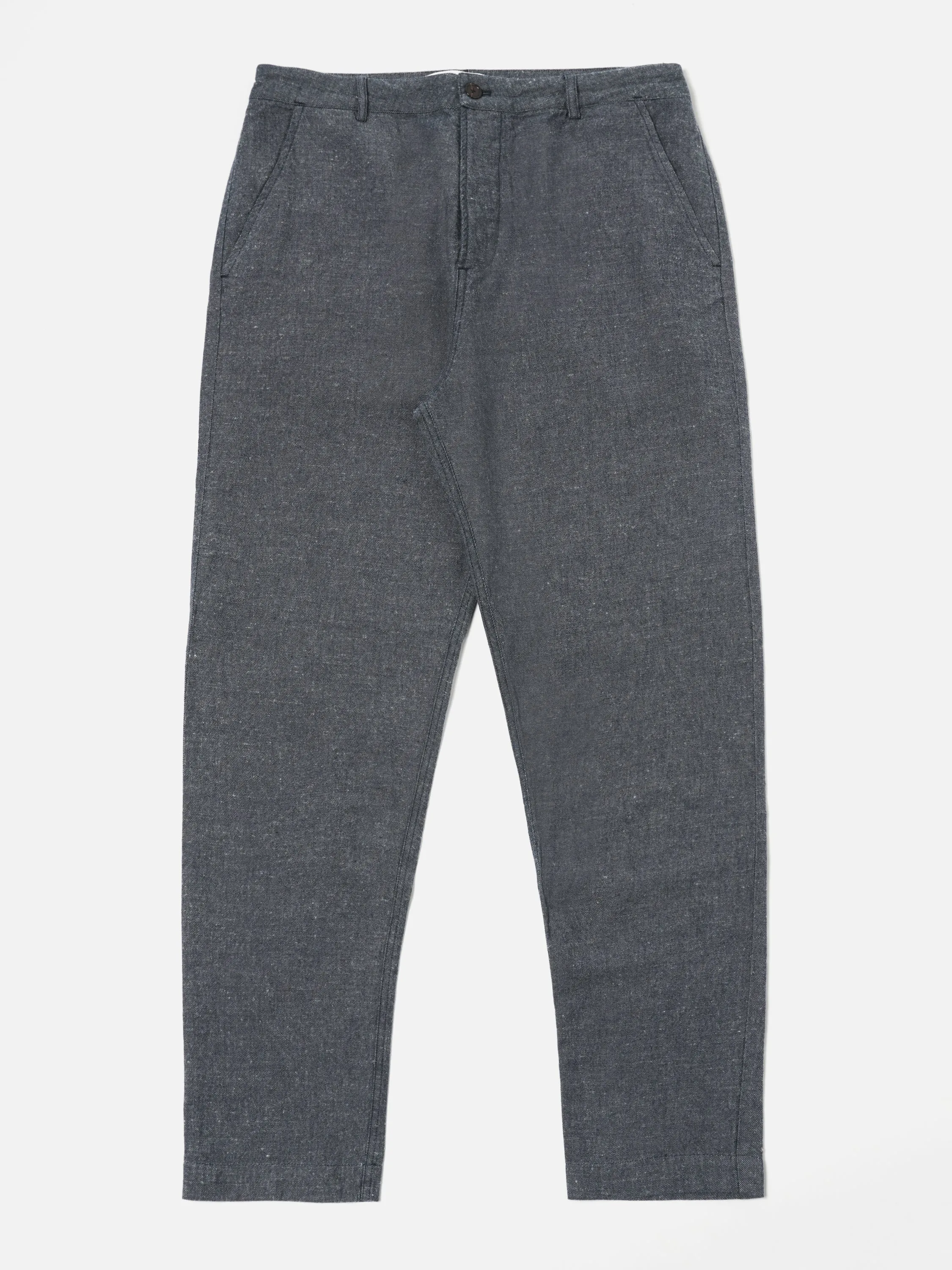 Universal Works Military Chino in Denim Lord Cotton Linen