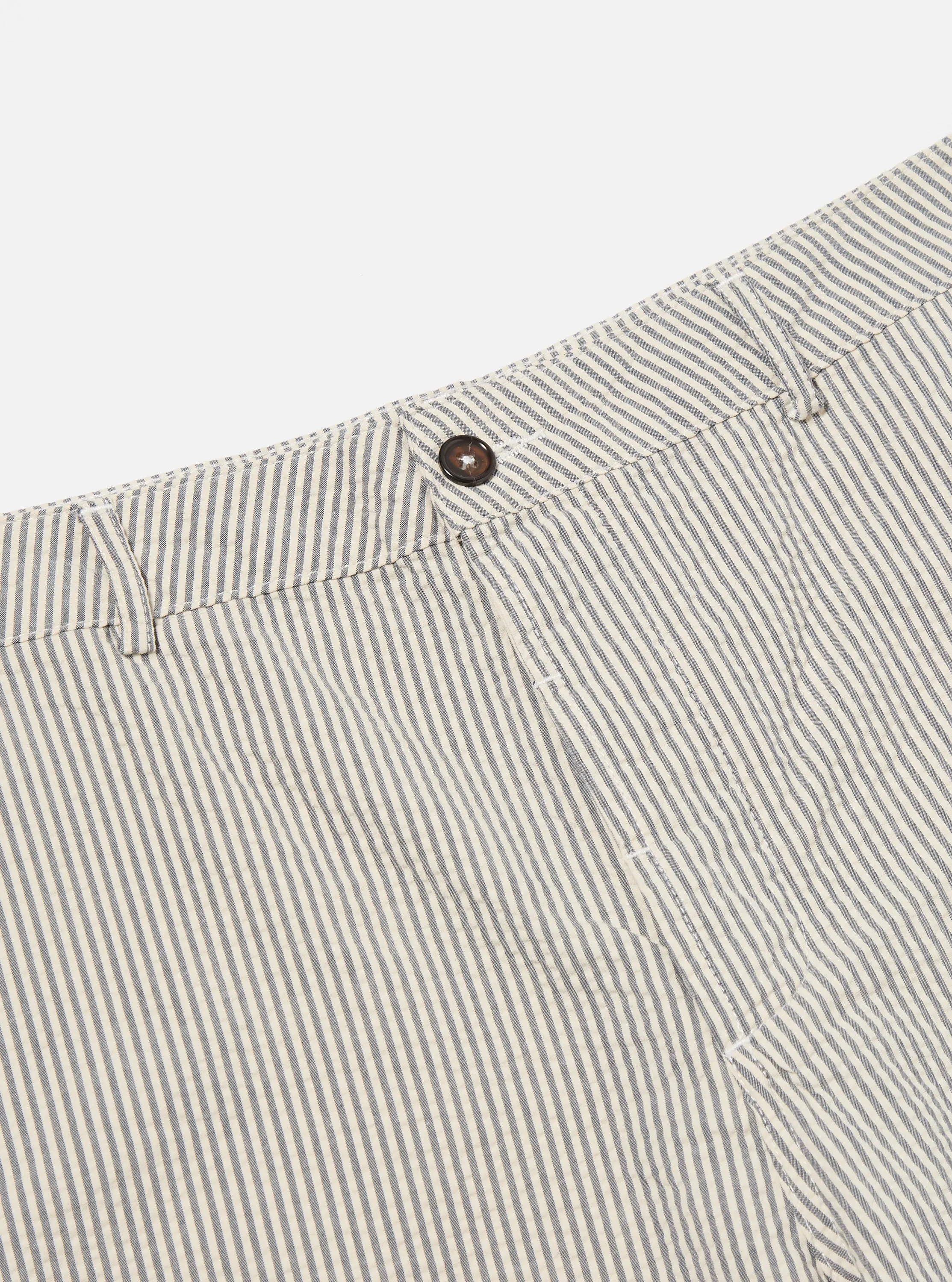 Universal Works Military Chino in Grey Derby Stripe