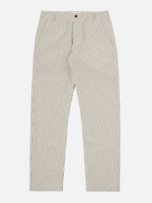 Universal Works Military Chino in Grey Derby Stripe