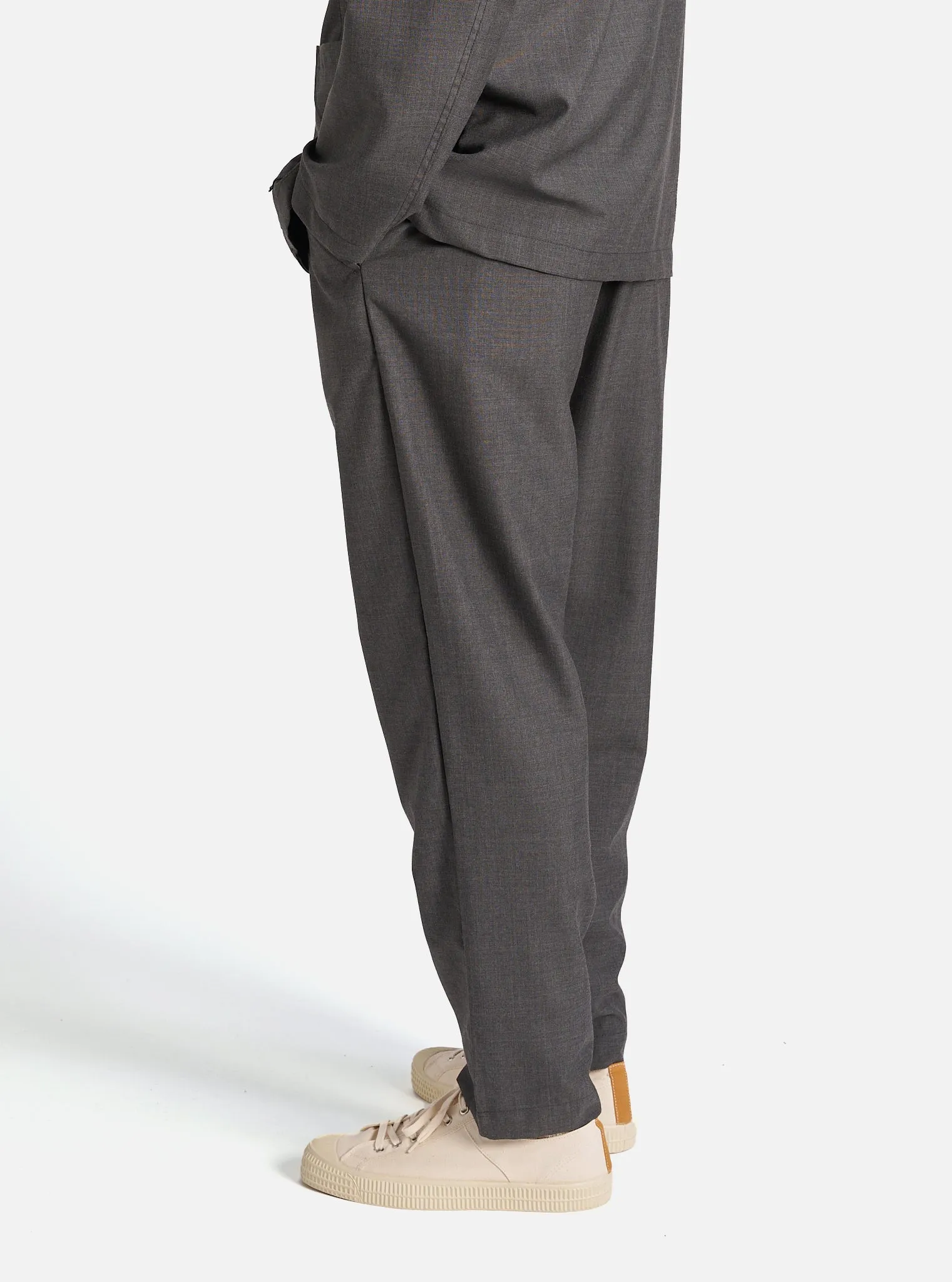 Universal Works Military Chino in Grey Marl Tropical Suiting