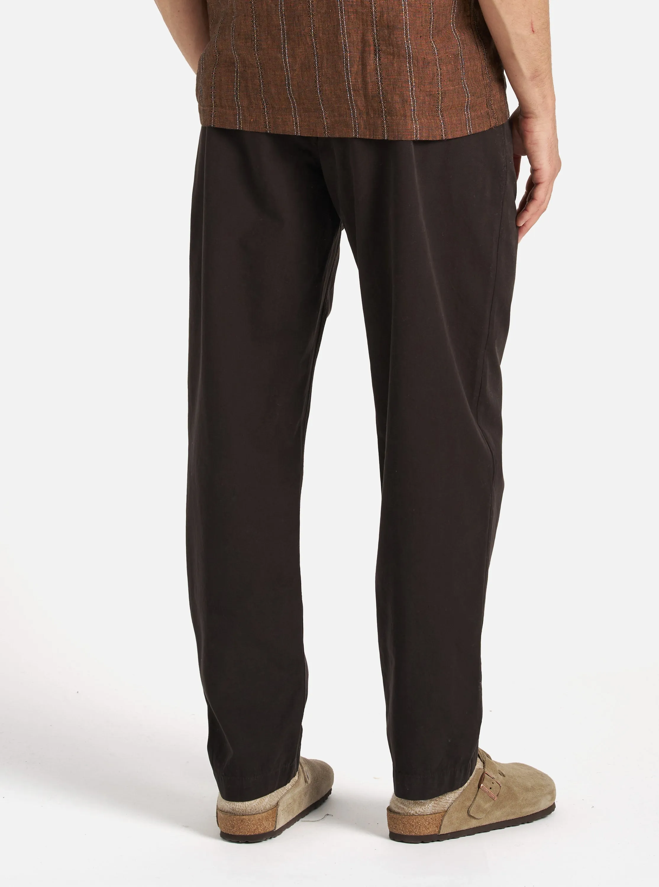 Universal Works Military Chino in Licorice Summer Canvas