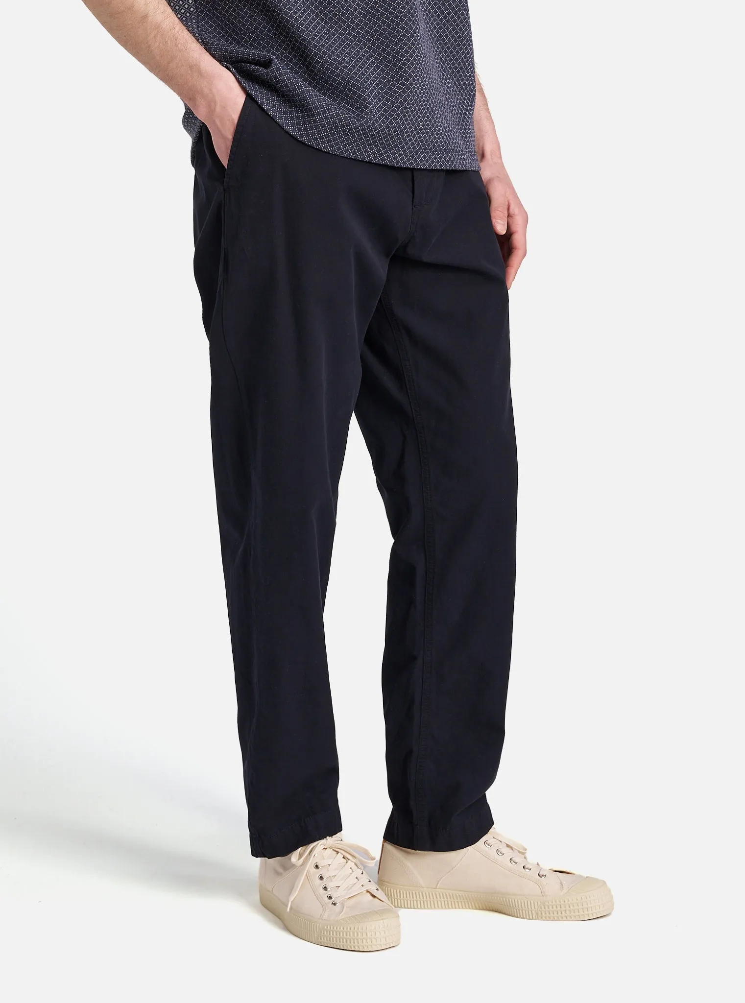 Universal Works Military Chino in Navy Summer Canvas