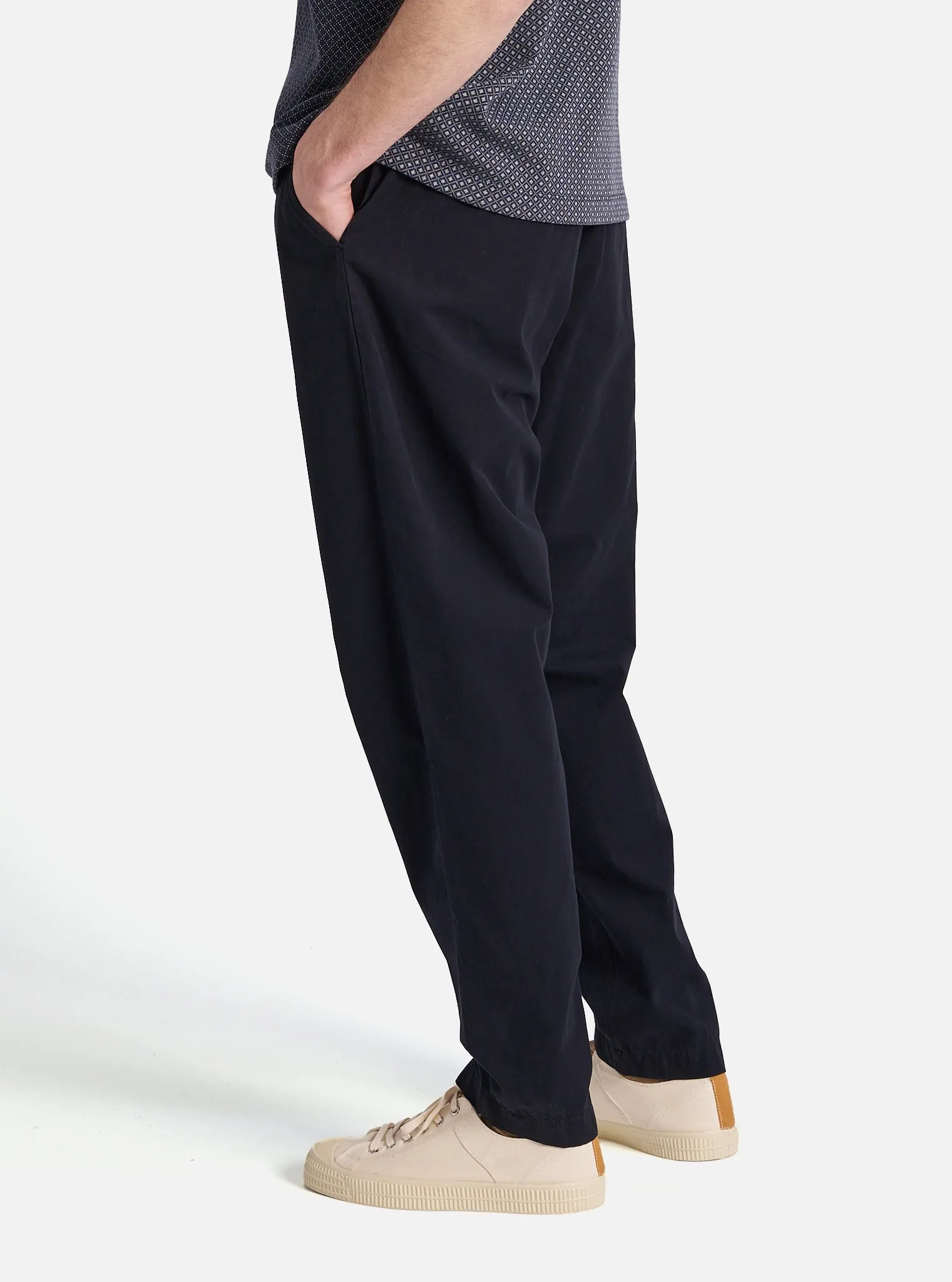 Universal Works Military Chino in Navy Summer Canvas